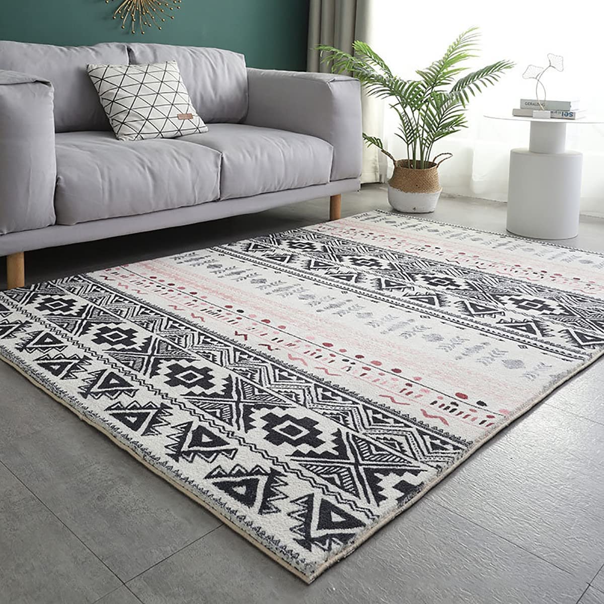 「Tuokus」 イミテーションカシミア カーペット ラグ じゅうたん 洗える ラグマット 3畳4畳5畳6畳 防ダニ センターカーペット かわいい 抗菌 消臭 シャギーラグ 絨毯 滑り止め付き ふわふわ サラサラ 長方形 夏秋冬 200*300cm