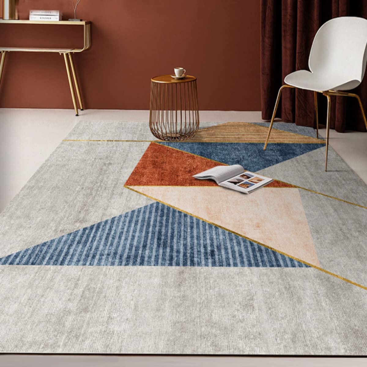 「Tuokus」カーペット かわいい ラグ おしゃれ 洗える ラグマット リントフリー 北欧 じゅうたん 3畳4畳5畳6畳 防ダニ センターカーペット 抗菌 消臭 シャギーラグ 滑り止め付き 長方形 夏秋冬