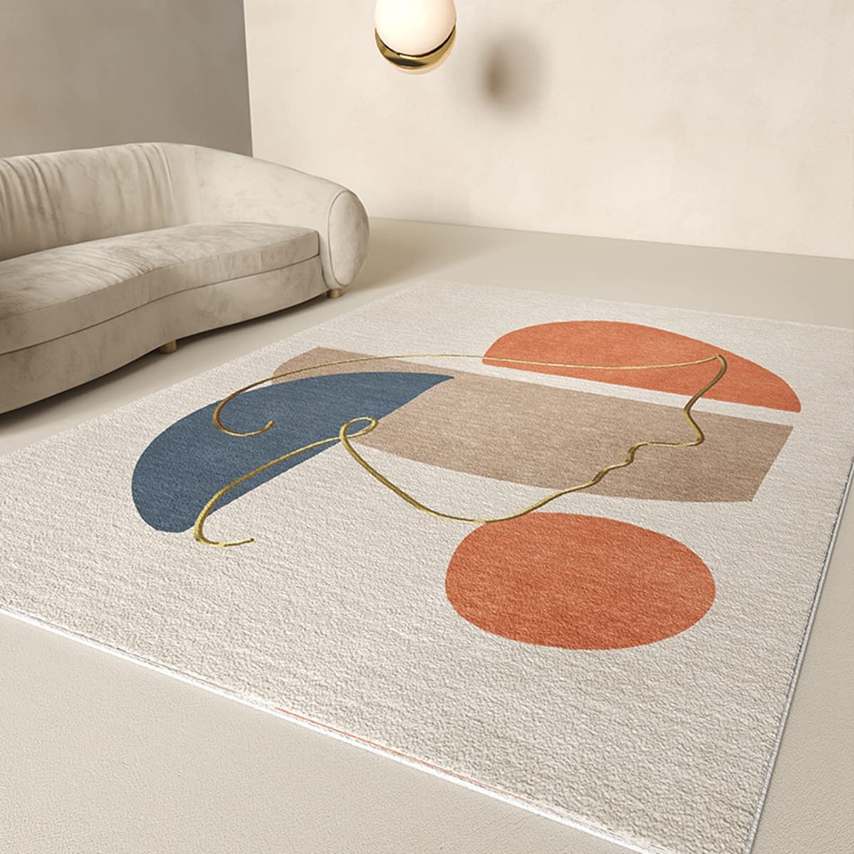 「Tuokus」ラグ カーペット シャギーラグ 洗える ふわふわ 絨毯 厚手 ラグマット 3畳4畳5畳6畳 ホットカーペット&床暖房で使用可能 洗える 模造カシミアラグ 消臭 厚い滑り止め付き サラサラ FJ-103 120*160cm