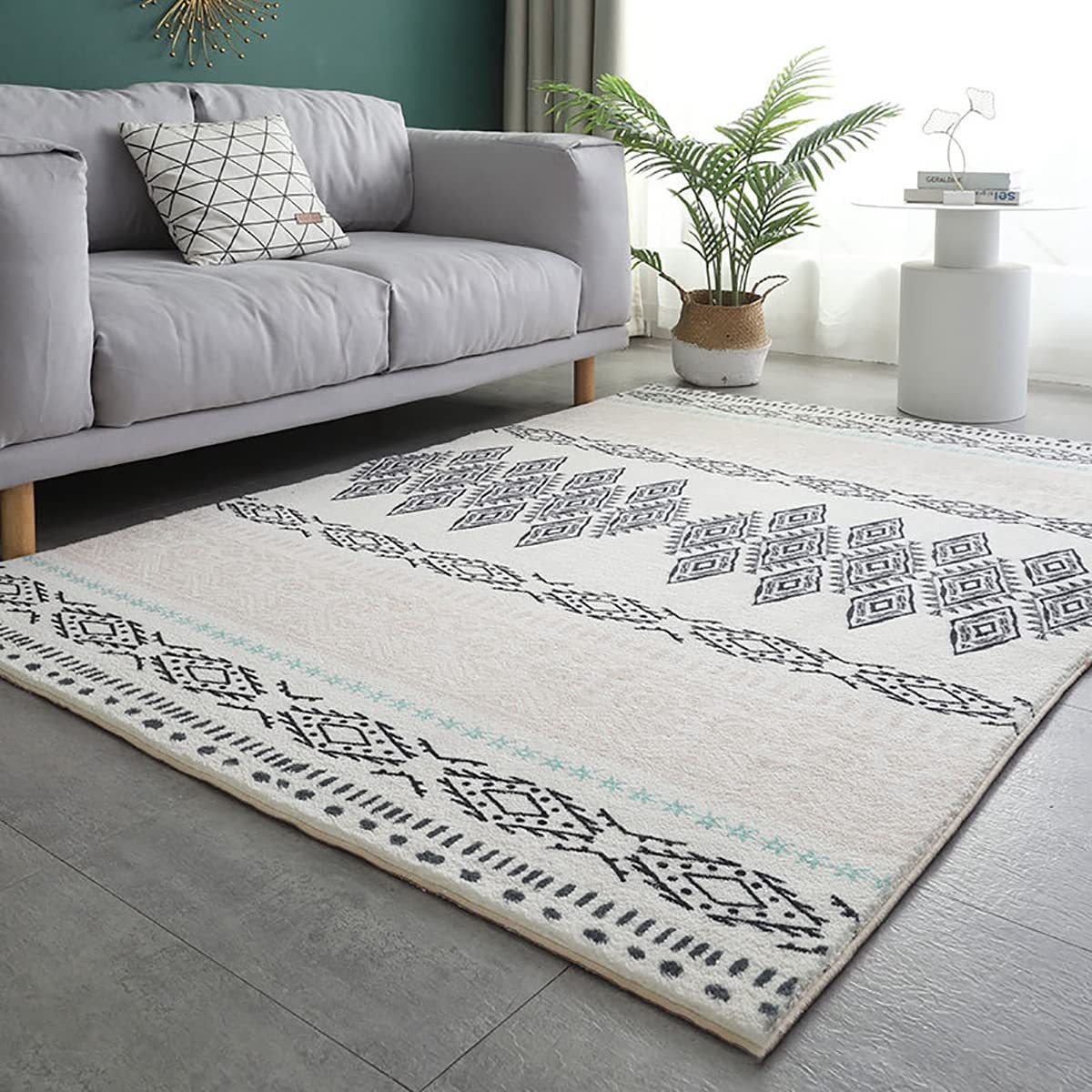 「Tuokus」 イミテーションカシミア カーペット ラグ じゅうたん 洗える ラグマット 3畳4畳5畳6畳 防ダニ センターカーペット かわいい 抗菌 消臭 シャギーラグ 絨毯 滑り止め付き ふわふわ サラサラ 長方形 夏秋冬 200*300cm