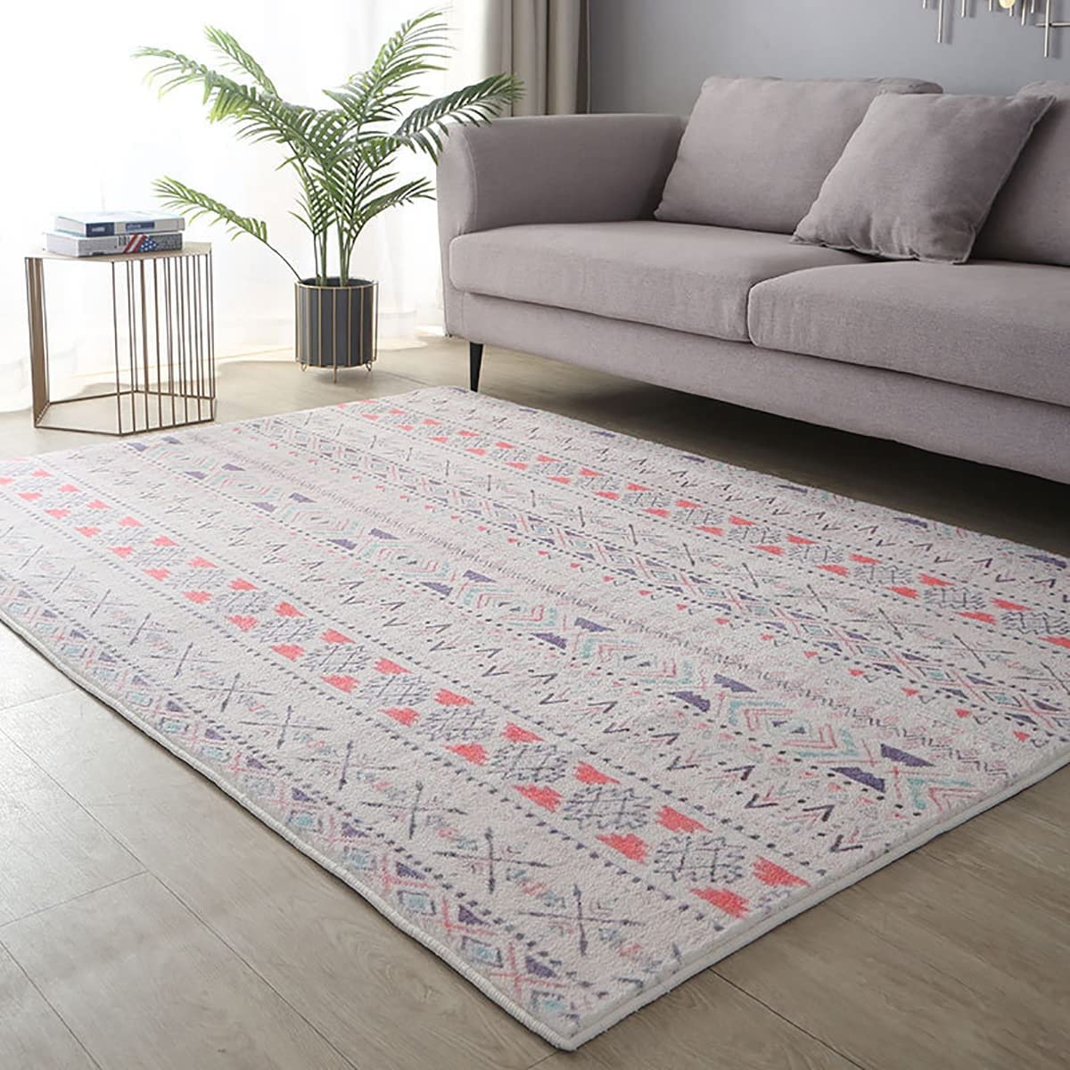 「Tuokus」 イミテーションカシミア カーペット ラグ じゅうたん 洗える ラグマット 3畳4畳5畳6畳 防ダニ センターカーペット かわいい 抗菌 消臭 シャギーラグ 絨毯 滑り止め付き ふわふわ サラサラ 長方形 夏秋冬 200*300cm