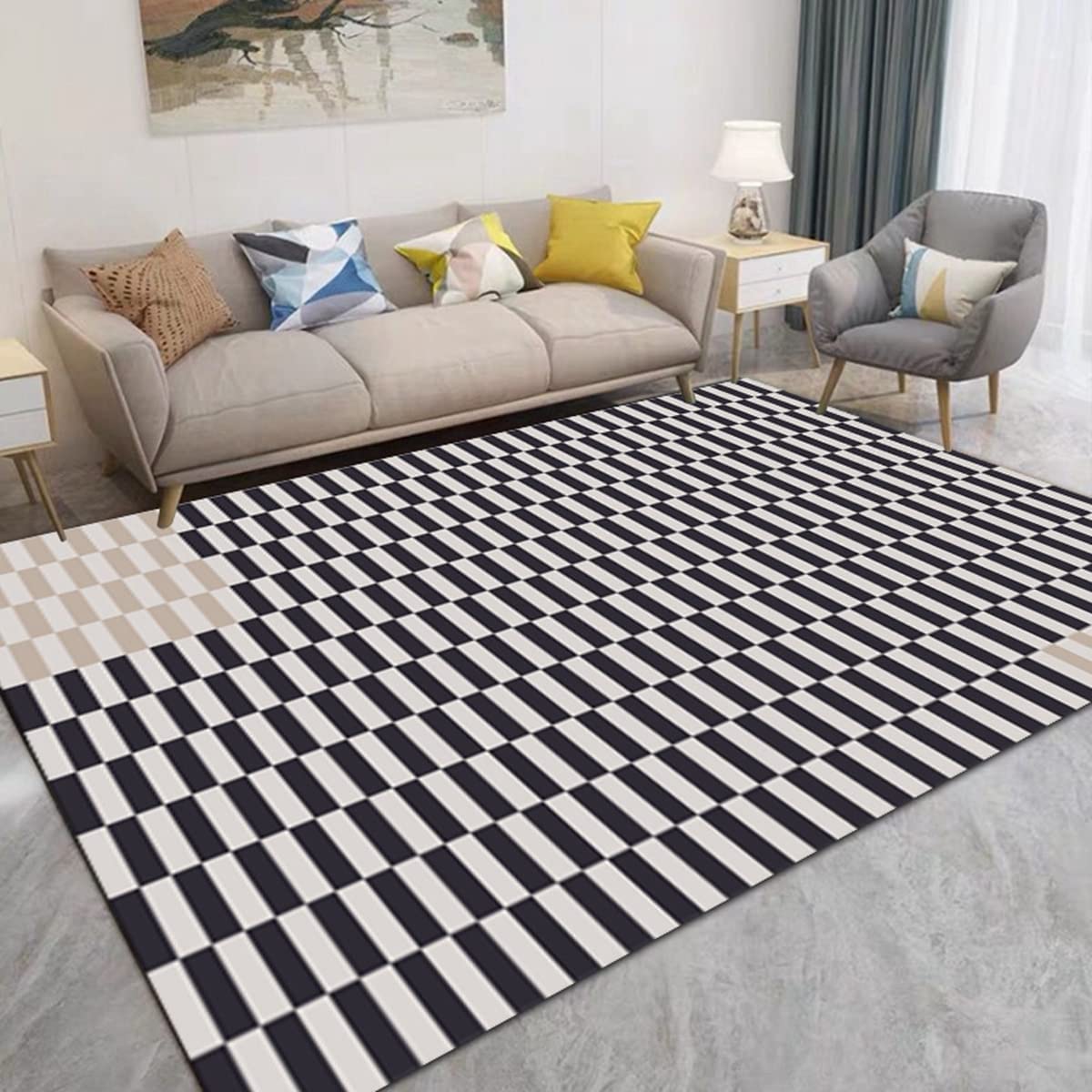 「Tuokus」カーペット イミテーションカシミア じゅうたん 洗える ラグ 絨毯 ラグマット 3畳4畳5畳6畳 防ダニ センターカーペット かわいい 抗菌 消臭 シャギーラグ 滑り止め付き ふわふわ サラサラ 長方形 夏秋冬