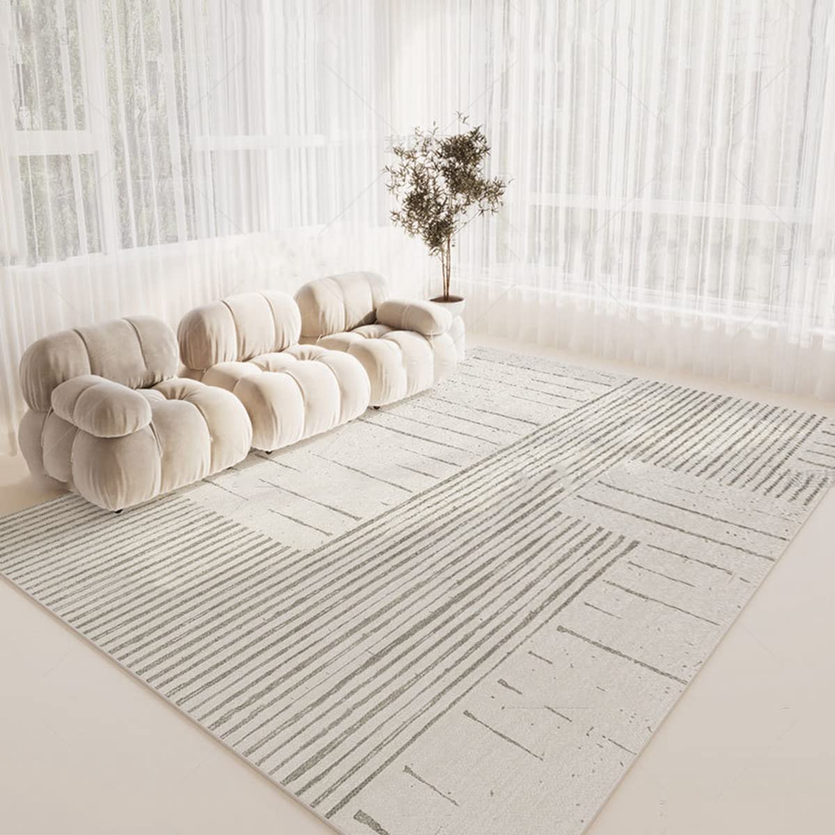 ラグ カーペット シャギーラグ 洗える ふわふわ 絨毯 厚手 ラグマット 3畳4畳5畳6畳 ホットカーペット&床暖房で使用可能 淡色系 洗える 模造カシミアラグ 消臭 厚い滑り止め付き サラサラ FJ-83