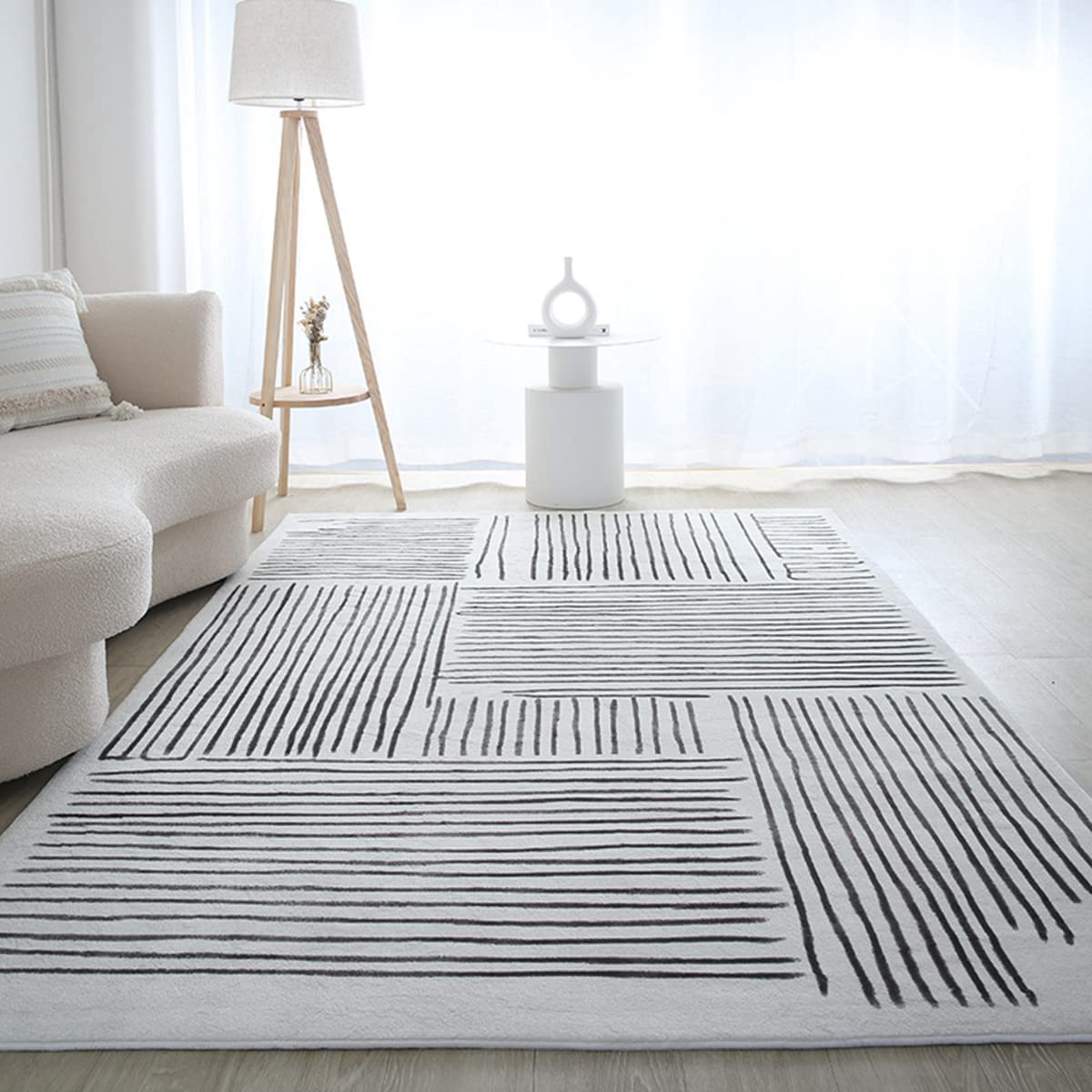 「Tuokus」ラグ カーペット シャギーラグ 洗える ふわふわ 絨毯 厚手 ラグマット 3畳4畳5畳6畳 ホットカーペット&床暖房で使用可能 洗える 模造カシミアラグ 消臭 厚い滑り止め付き サラサラ Fj-119 120*160cm