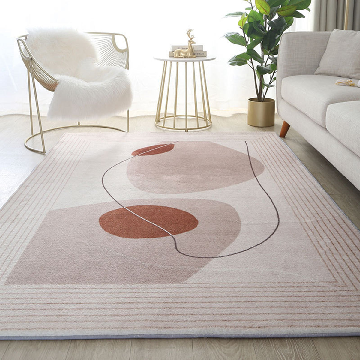 「Tuokus」カーペット ラグマット ラグ 滑り止め付き 模造カシミヤ センターカーペット3畳 4畳 5畳 6畳 絨毯 抗菌防臭 防ダニ 床暖房対応 シャギーラグ 絨毯 滑り止め付き ふわふわ サラサラ 長方形 OFYR01