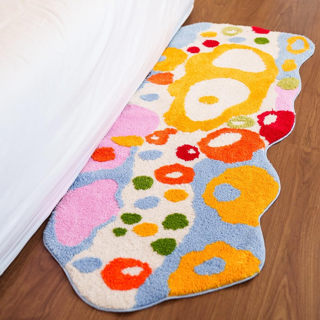 「Tuokus」モスラグ ラグマット 120×60cm 苔風デザイン 立体パイル 厚手 植毛ラグ 柔らかい ふわふわ 防音 TPR滑り止め付き 吸水性あり 床暖房対応 ベッドサイド 玄関 リビング 寝室用 洗濯可能 ZHRDTjia09