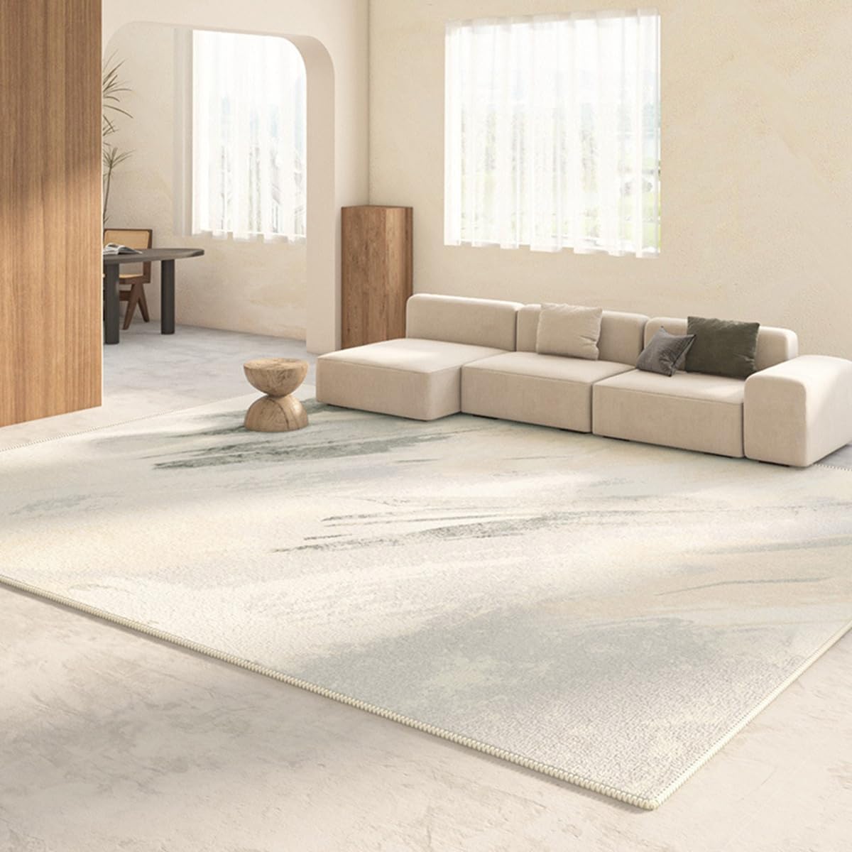 「Tuokus」ラグ カーペット 160×120cm ラグマット シャギーラグ 洗える ふわふわ 絨毯 厚手 3畳4畳5畳6畳 ホットカーペット&床暖房で使用可能 洗濯可 模造カシミアラグ 消臭 厚い滑り止め付き サラサラ イミテーションカシミア 模造カシミア TFYRj-295