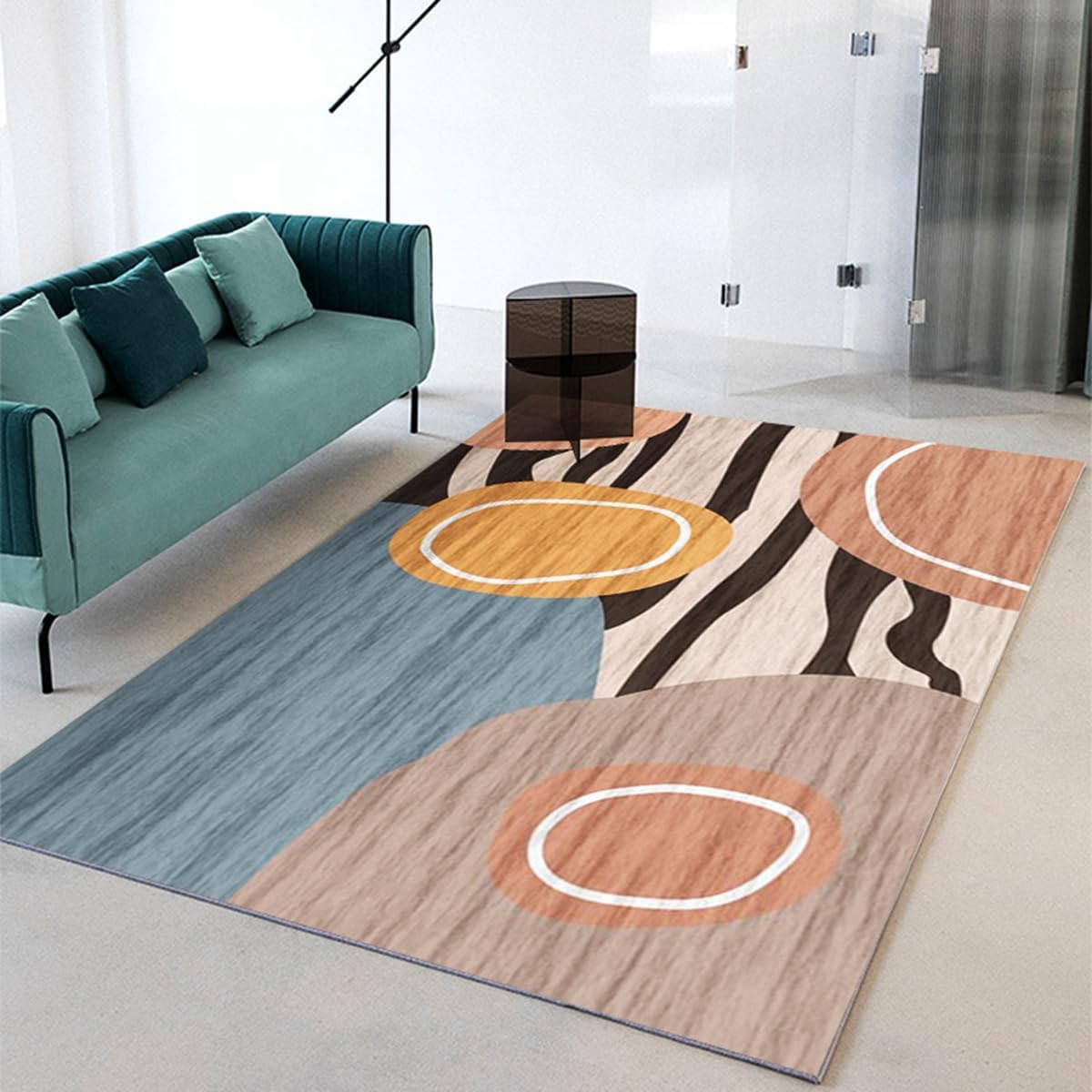 Frisence カーペット 120×160cm 洗える ラグ 滑り止め付き 防音・防寒・床暖房対応 ラグマット 折りたたみ コンパクト収納可能 おしゃれ ふわふわ 北欧風 リビング 寝室 子供部屋用 FRIDT63A