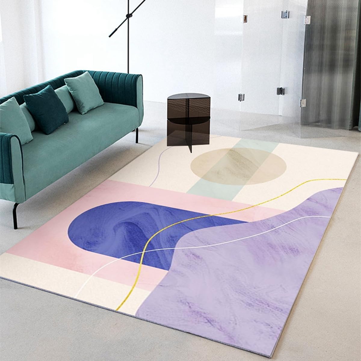 Frisence カーペット 120×160cm 洗える ラグ 滑り止め付き 防音・防寒・床暖房対応 ラグマット 折りたたみ コンパクト収納可能 おしゃれ ふわふわ 北欧風 リビング 寝室 子供部屋用 FRIDT63B