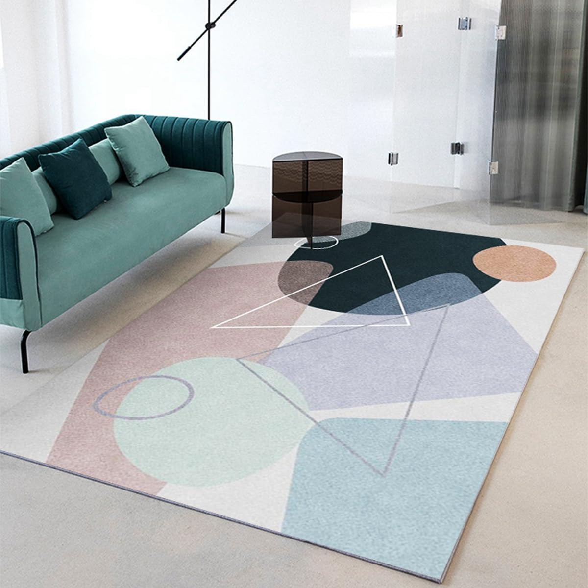 Frisence カーペット 120×160cm 洗える ラグ 滑り止め付き 防音・防寒・床暖房対応 ラグマット 折りたたみ コンパクト収納可能 おしゃれ ふわふわ 北欧風 リビング 寝室 子供部屋用 FRIDT63B