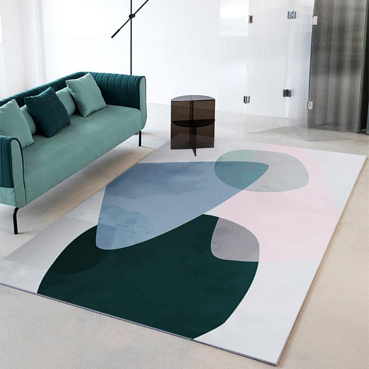 Frisence カーペット 120×160cm 洗える ラグ 滑り止め付き 防音・防寒・床暖房対応 ラグマット 折りたたみ コンパクト収納可能 おしゃれ ふわふわ 北欧風 リビング 寝室 子供部屋用 FRIDT63B
