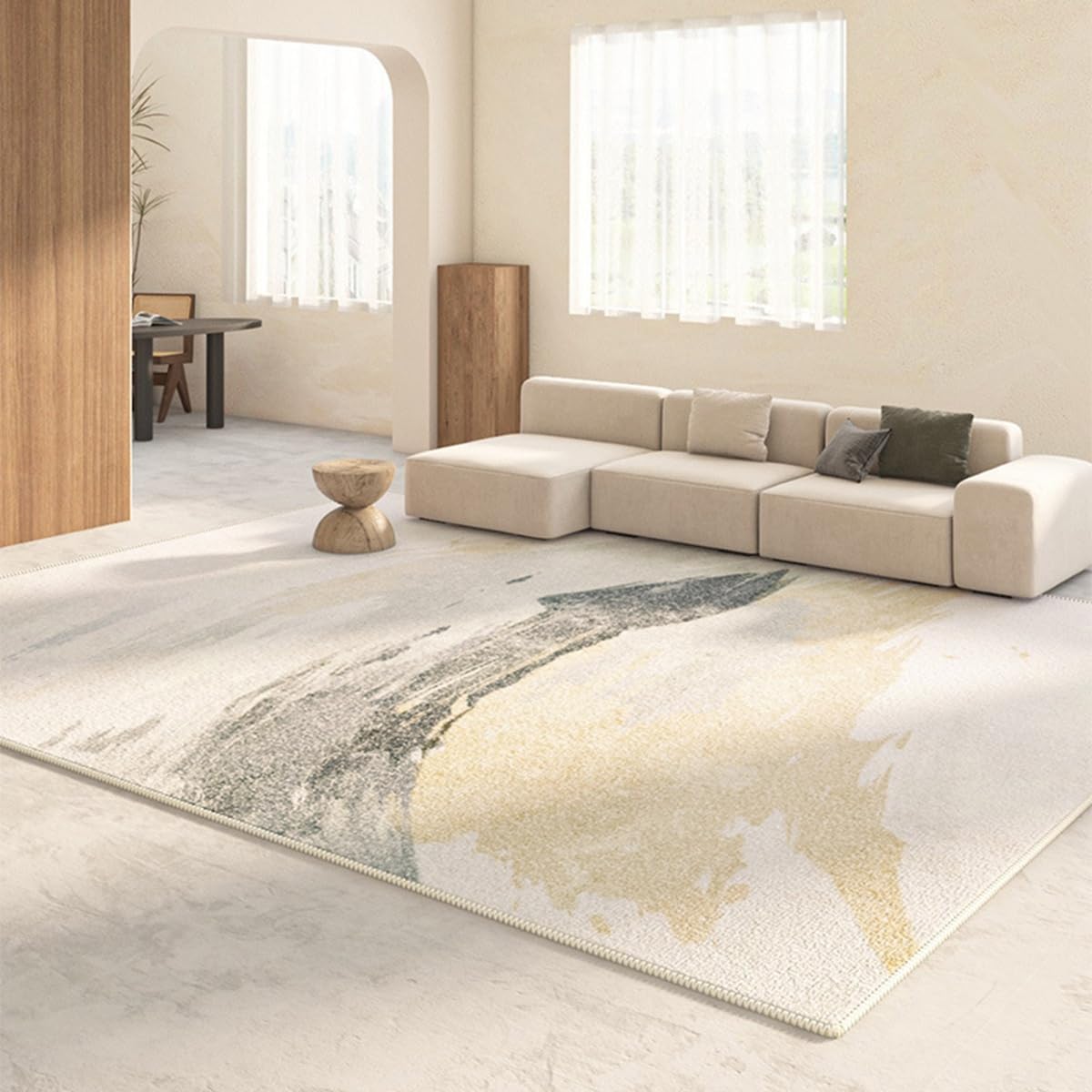 「Tuokus」ラグ カーペット 160×120cm ラグマット シャギーラグ 洗える ふわふわ 絨毯 厚手 3畳4畳5畳6畳 ホットカーペット&床暖房で使用可能 洗濯可 模造カシミアラグ 消臭 厚い滑り止め付き サラサラ イミテーションカシミア 模造カシミア TFYRj-295
