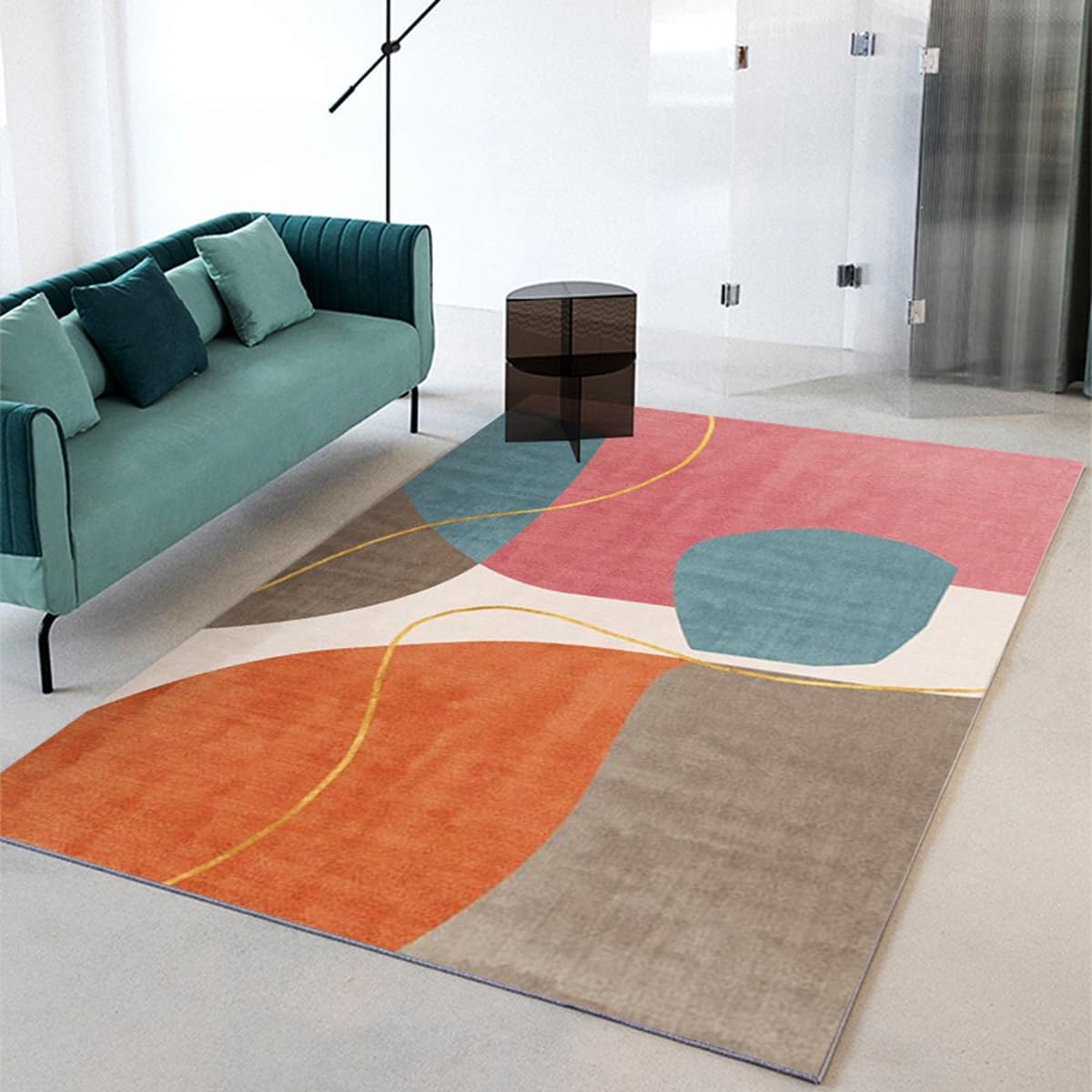 Frisence カーペット 120×160cm 洗える ラグ 滑り止め付き 防音・防寒・床暖房対応 ラグマット 折りたたみ コンパクト収納可能 おしゃれ ふわふわ 北欧風 リビング 寝室 子供部屋用 FRIDT63A