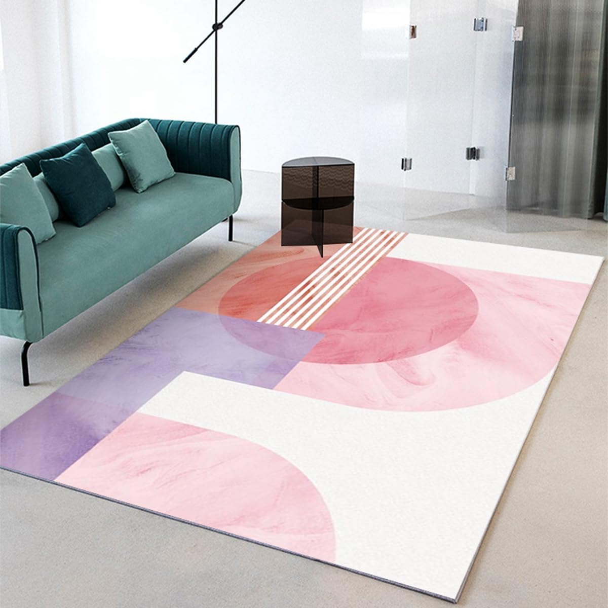 Frisence カーペット 120×160cm 洗える ラグ 滑り止め付き 防音・防寒・床暖房対応 ラグマット 折りたたみ コンパクト収納可能 おしゃれ ふわふわ 北欧風 リビング 寝室 子供部屋用 FRIDT63B