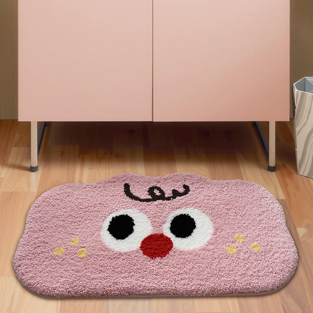 バスマット 40×60cm 吸水速乾 ふわふわ マイクロファイバー 滑り止め付き 抗菌防臭 厚手 洗濯機対応 乾きやすい お風呂マット 脱衣所 洗面所用 おしゃれ 北欧風 ORYSD144