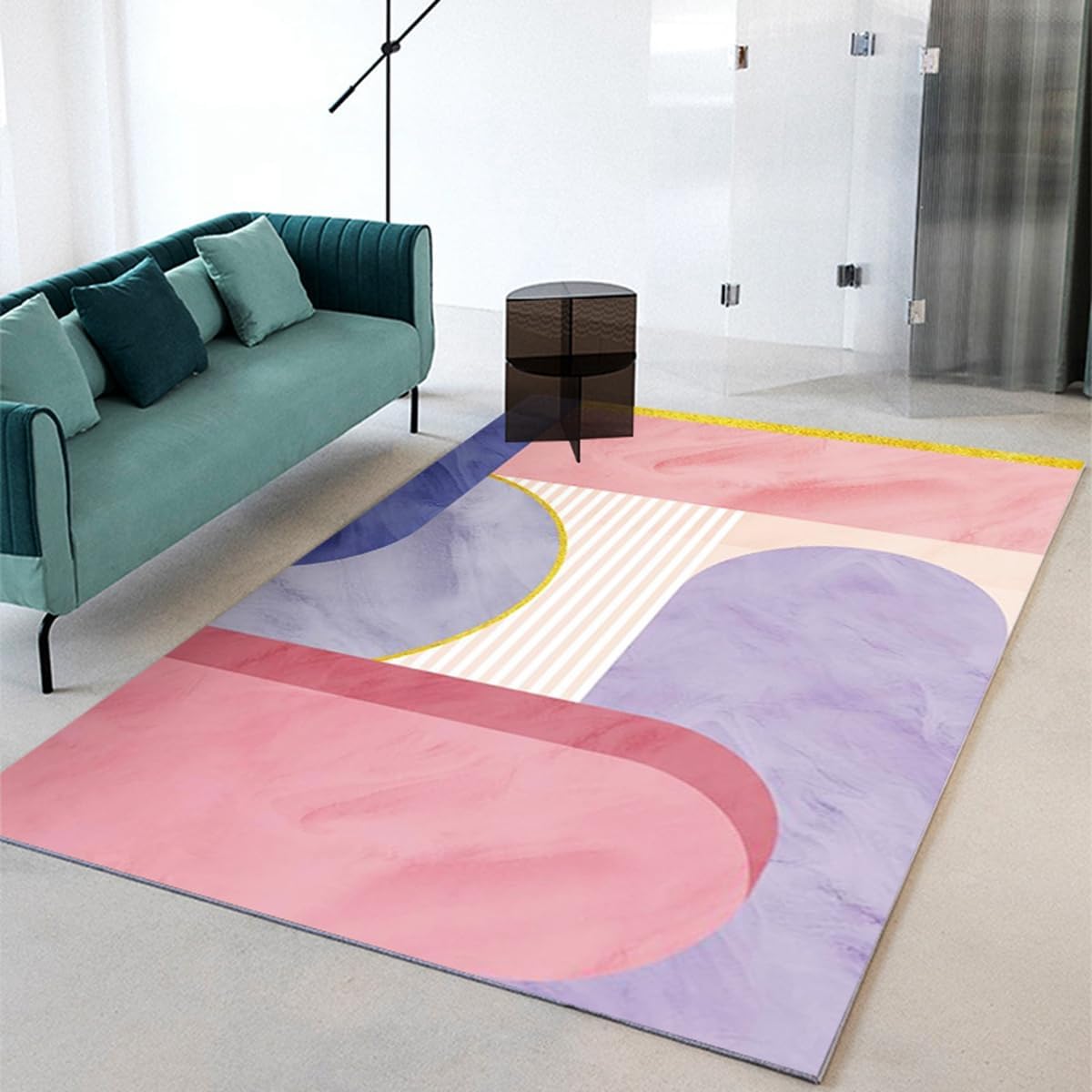 Frisence カーペット 120×160cm 洗える ラグ 滑り止め付き 防音・防寒・床暖房対応 ラグマット 折りたたみ コンパクト収納可能 おしゃれ ふわふわ 北欧風 リビング 寝室 子供部屋用 FRIDT63B