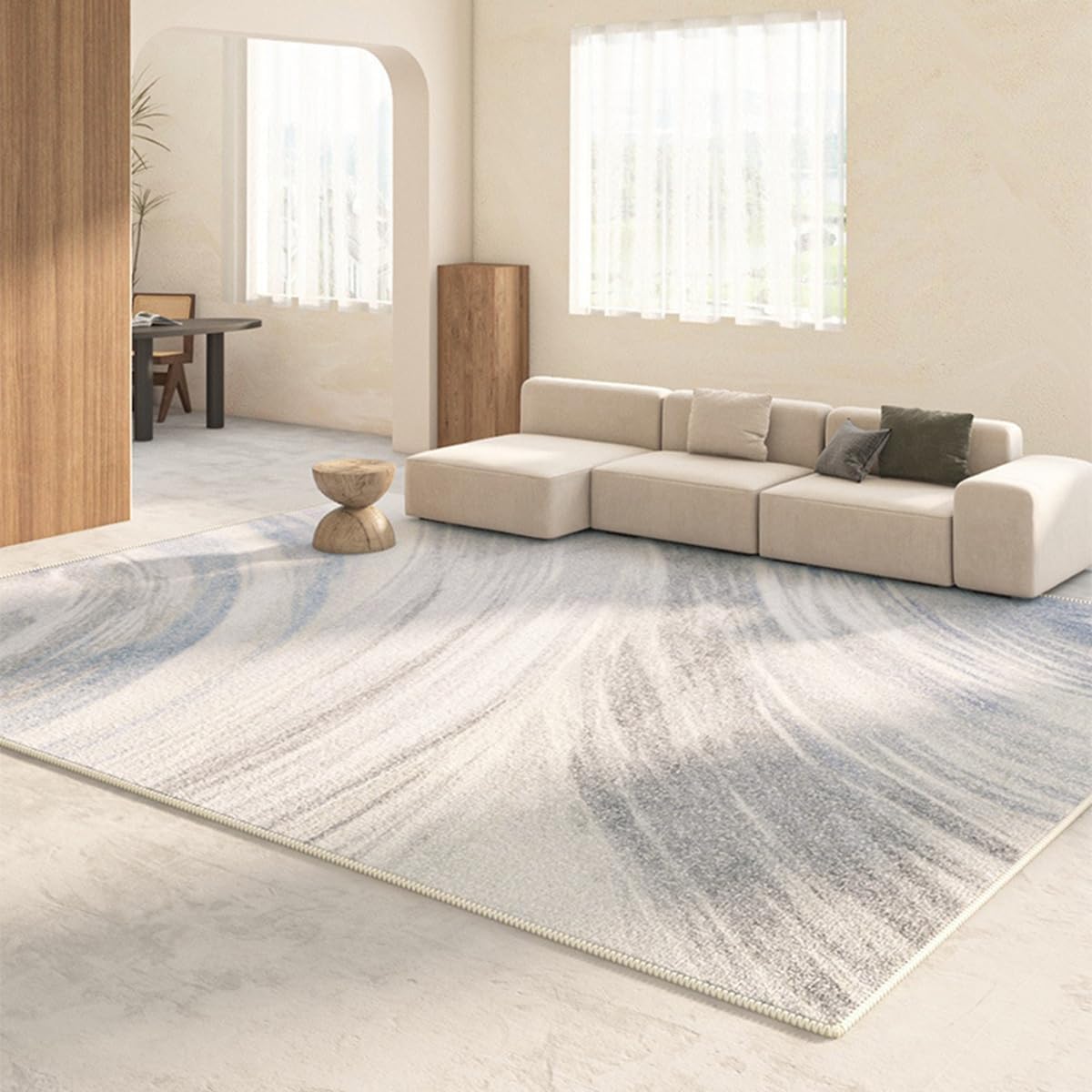 「Tuokus」ラグ カーペット 160×120cm ラグマット シャギーラグ 洗える ふわふわ 絨毯 厚手 3畳4畳5畳6畳 ホットカーペット&床暖房で使用可能 洗濯可 模造カシミアラグ 消臭 厚い滑り止め付き サラサラ イミテーションカシミア 模造カシミア TFYRj-295