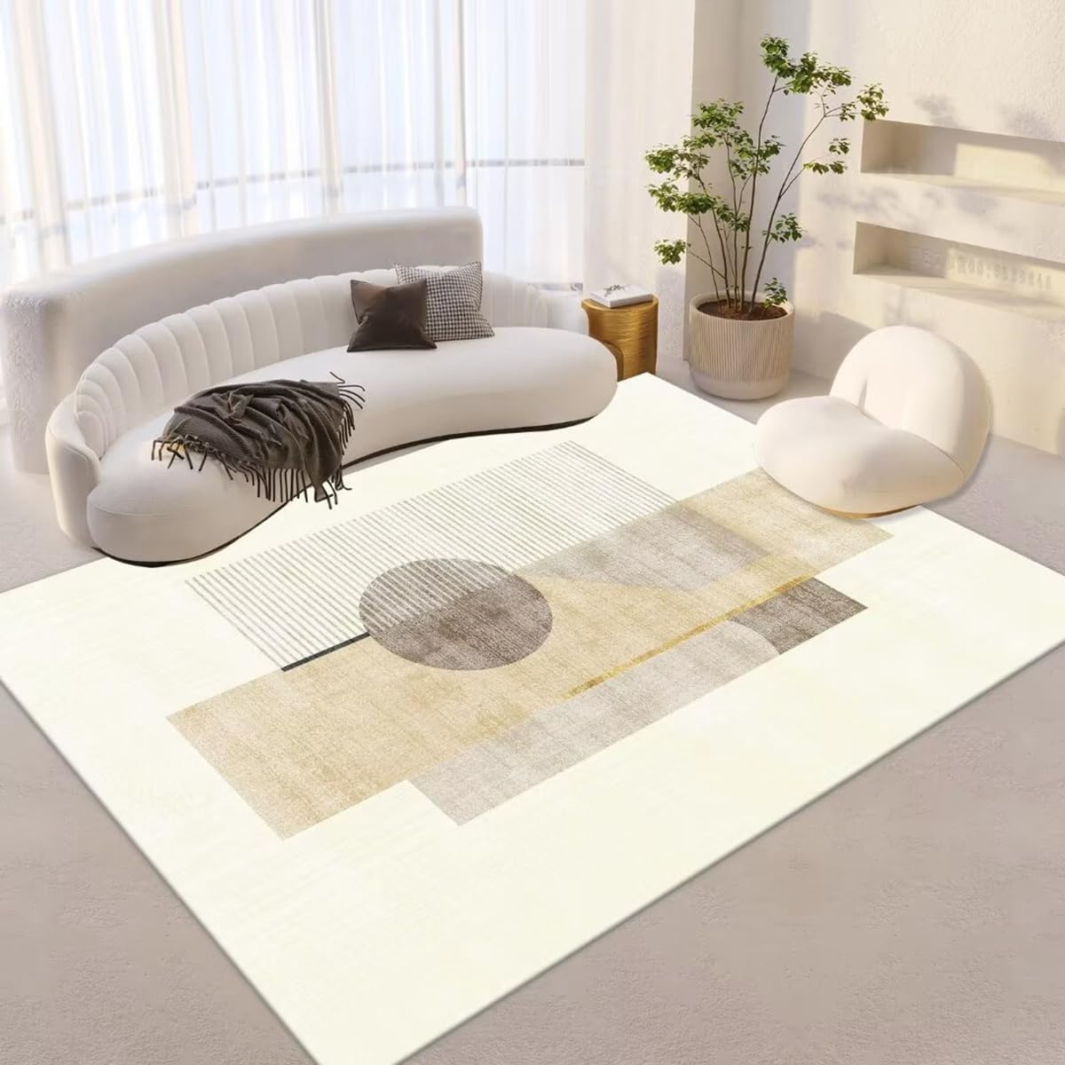 「Tuokus」ラグ カーペット 160×120cm ラグマット シャギーラグ 洗える ふわふわ 絨毯 厚手 3畳4畳5畳6畳 ホットカーペット&床暖房で使用可能 洗濯可 模造カシミアラグ 消臭 厚い滑り止め付き サラサラ イミテーションカシミア 模造カシミア TFYRj-300A