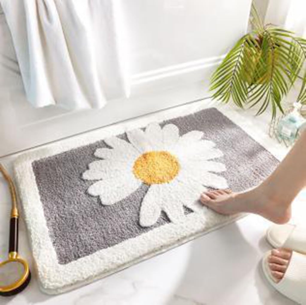 バスマット 40×60cm 吸水速乾 ふわふわ マイクロファイバー 滑り止め付き 抗菌防臭 厚手 洗濯機対応 乾きやすい お風呂マット 脱衣所 洗面所用 おしゃれ 北欧風 ORYSD46