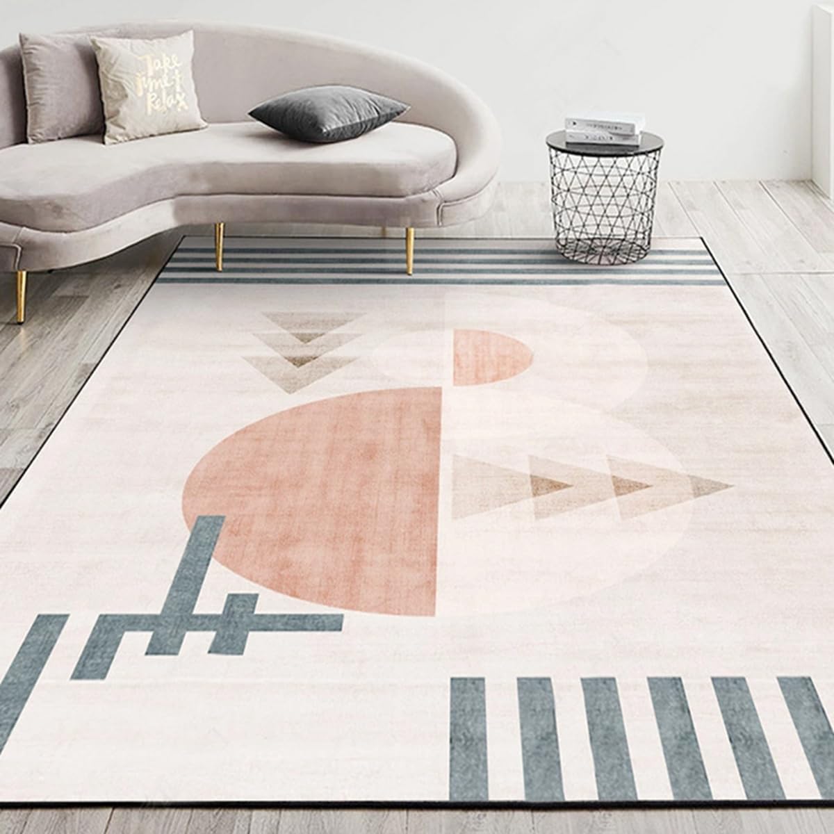 Frisence カーペット 120×160cm 洗える ラグ 滑り止め付き 防音・防寒・床暖房対応 ラグマット 折りたたみ コンパクト収納可能 おしゃれ ふわふわ 北欧風 リビング 寝室 子供部屋用 FRIDT68A
