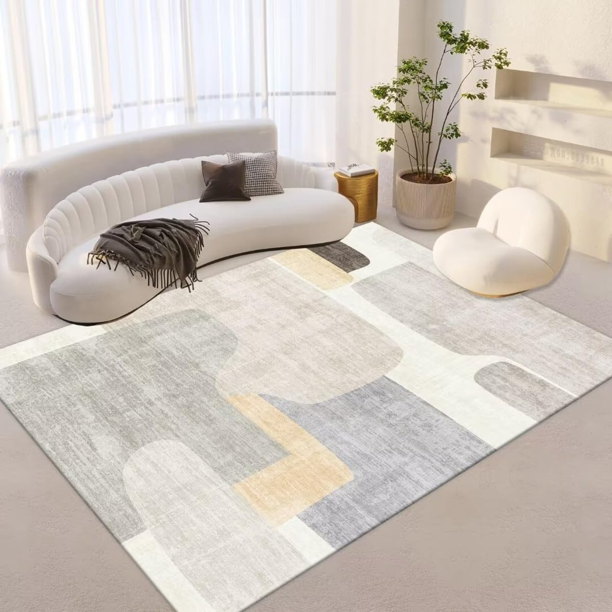 「Tuokus」ラグ カーペット 160×120cm ラグマット シャギーラグ 洗える ふわふわ 絨毯 厚手 3畳4畳5畳6畳 ホットカーペット&床暖房で使用可能 洗濯可 模造カシミアラグ 消臭 厚い滑り止め付き サラサラ イミテーションカシミア 模造カシミア TFYRj-300B