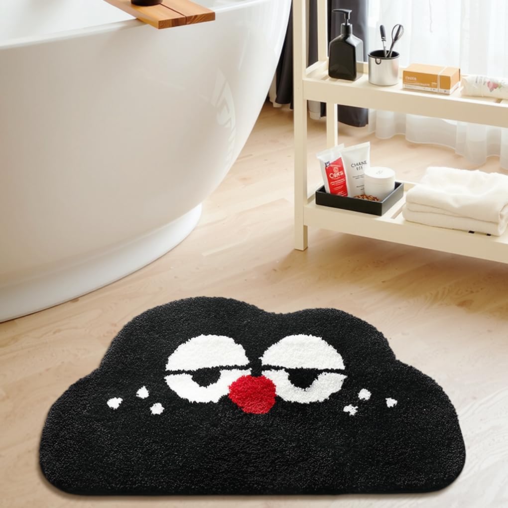 バスマット 40×60cm 吸水速乾 ふわふわ マイクロファイバー 滑り止め付き 抗菌防臭 厚手 洗濯機対応 乾きやすい お風呂マット 脱衣所 洗面所用 おしゃれ 北欧風 ORYSD144