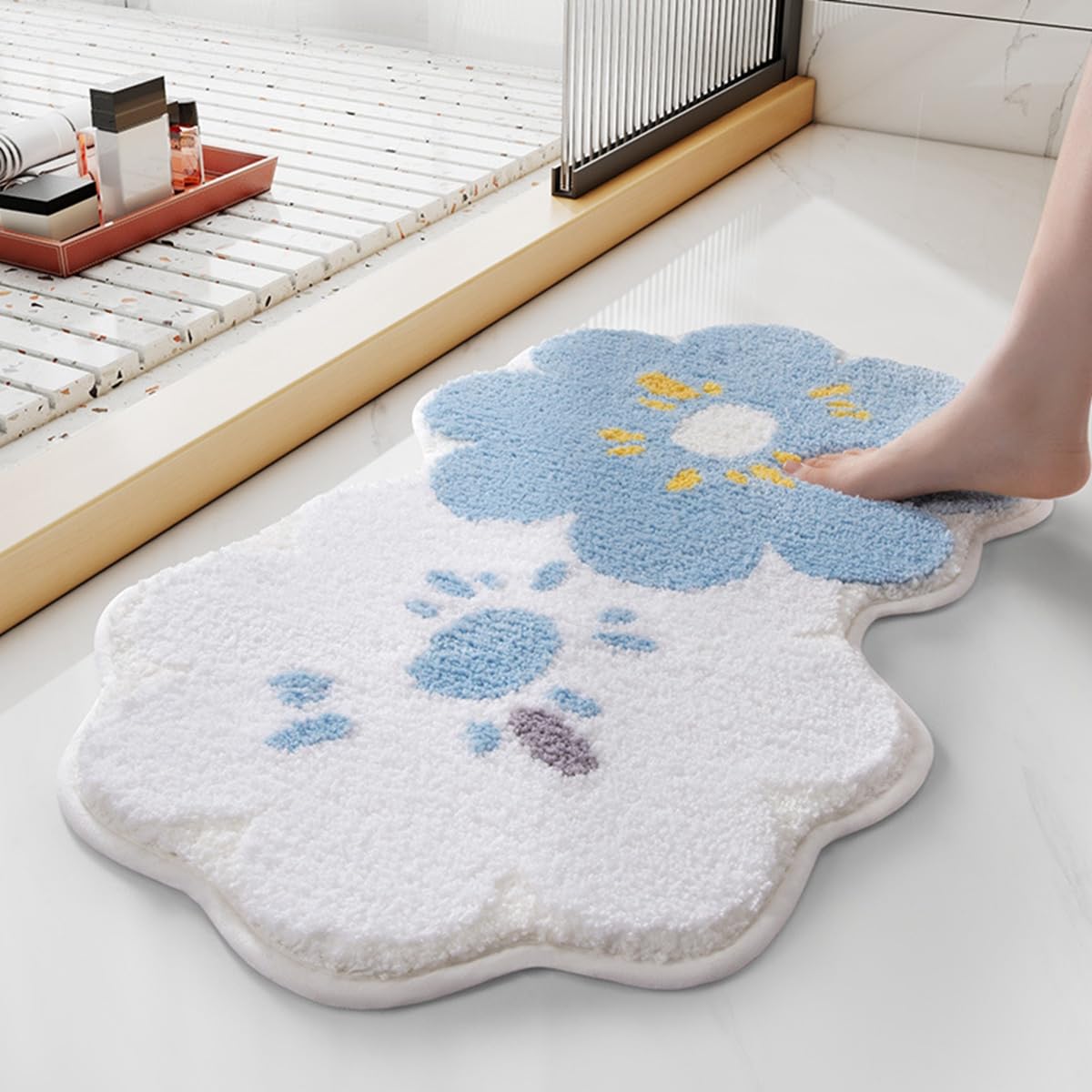 バスマット 60×40cm お風呂マット 速乾 洗える 抗菌防臭 大判 ソフト おしゃれ マイクロファイバー タオル地 安い 厚手 ORYSD28