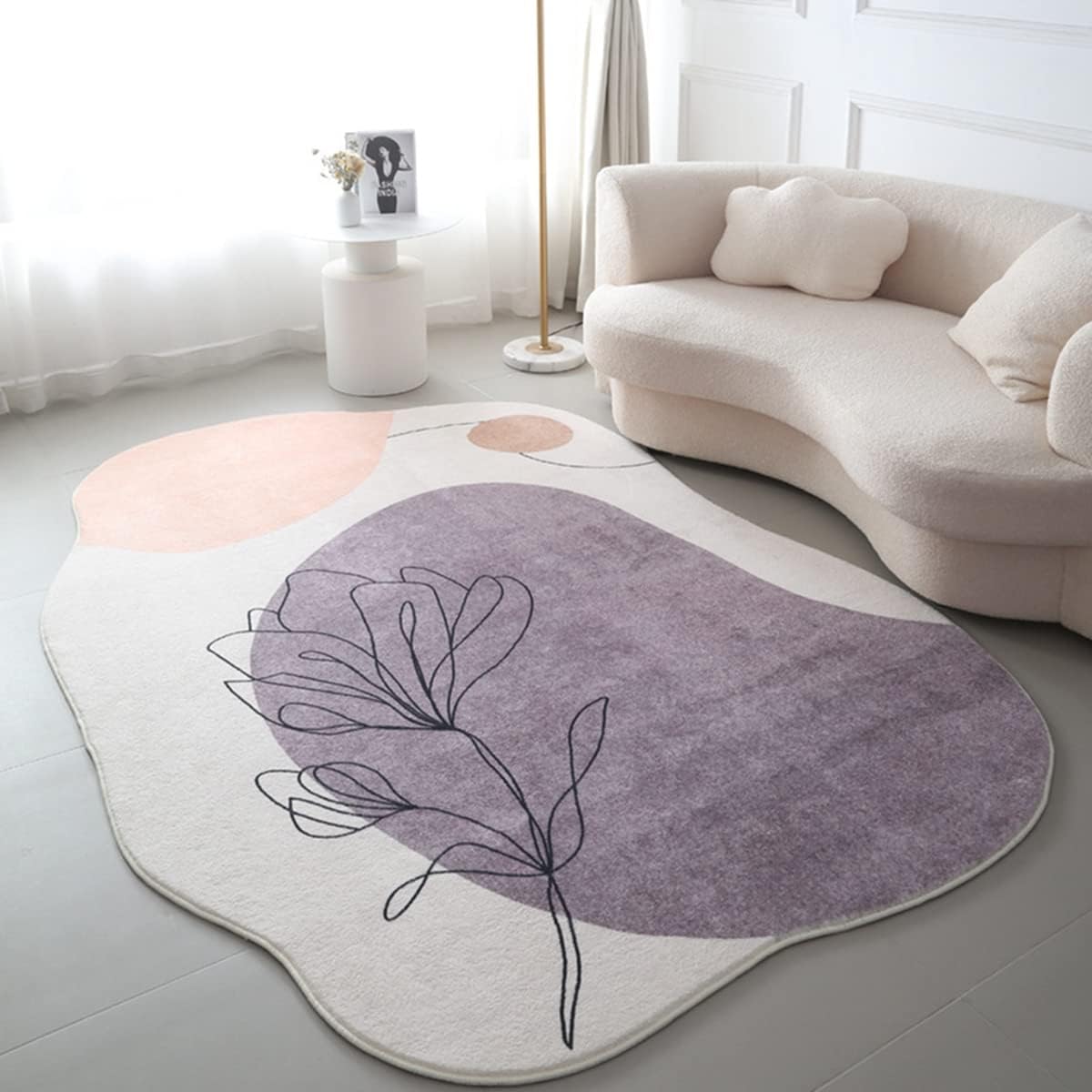 Tuokus」カーペット 不規則な形 イミテーションカシミア ラグ