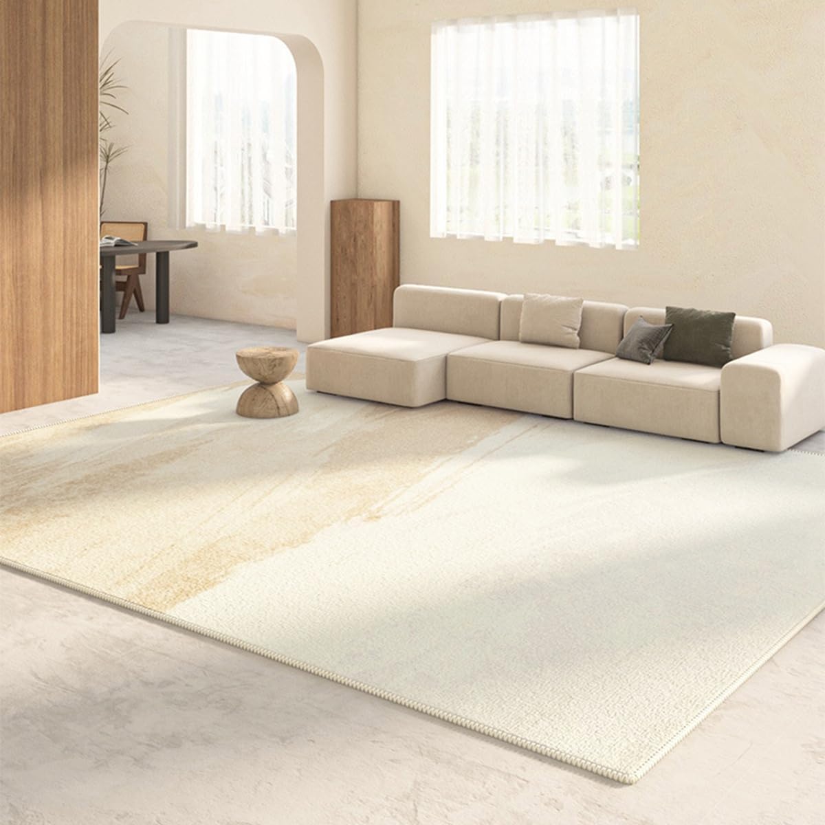 「Tuokus」ラグ カーペット 160×120cm ラグマット シャギーラグ 洗える ふわふわ 絨毯 厚手 3畳4畳5畳6畳 ホットカーペット&床暖房で使用可能 洗濯可 模造カシミアラグ 消臭 厚い滑り止め付き サラサラ イミテーションカシミア 模造カシミア TFYRj-295