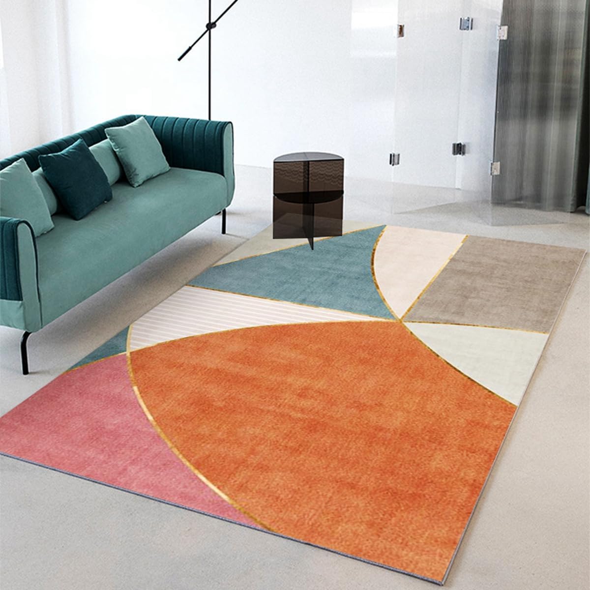 Frisence カーペット 120×160cm 洗える ラグ 滑り止め付き 防音・防寒・床暖房対応 ラグマット 折りたたみ コンパクト収納可能 おしゃれ ふわふわ 北欧風 リビング 寝室 子供部屋用 FRIDT63B