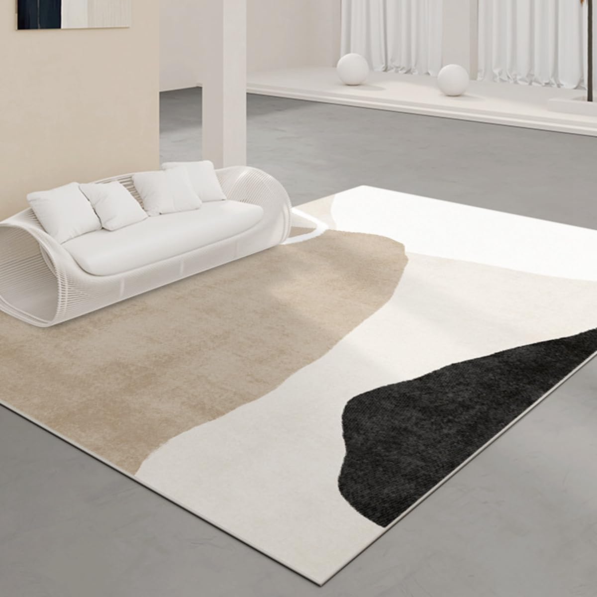 「Tuokus」ラグ カーペット 160×120cm ラグマット シャギーラグ 洗える ふわふわ 絨毯 厚手 3畳4畳5畳6畳 ホットカーペット&床暖房で使用可能 洗濯可 模造カシミアラグ 消臭 厚い滑り止め付き サラサラ イミテーションカシミア 模造カシミア TFYRj-298