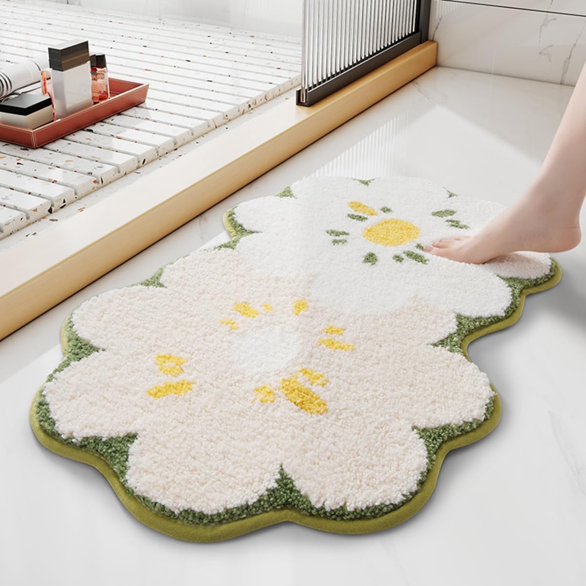 バスマット 60×40cm お風呂マット 速乾 洗える 抗菌防臭 大判 ソフト おしゃれ マイクロファイバー タオル地 安い 厚手 ORYSD28