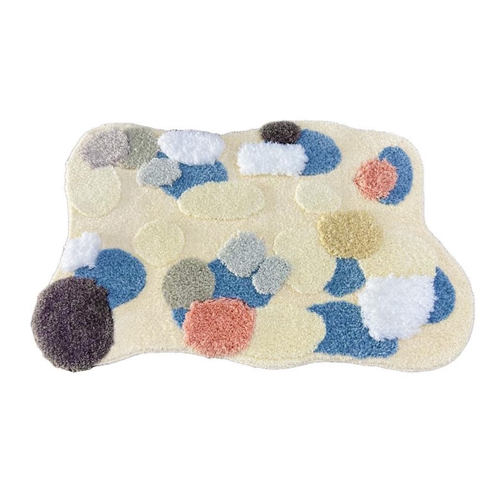 「Tuokus」モスラグ ラグマット 60×40cm 苔風デザイン 立体パイル 厚手 植毛ラグ 柔らかい ふわふわ 防音 TPR滑り止め付き 吸水性あり 床暖房対応 ベッドサイド 玄関 リビング 寝室用 洗濯可能 ZHRDTjia04