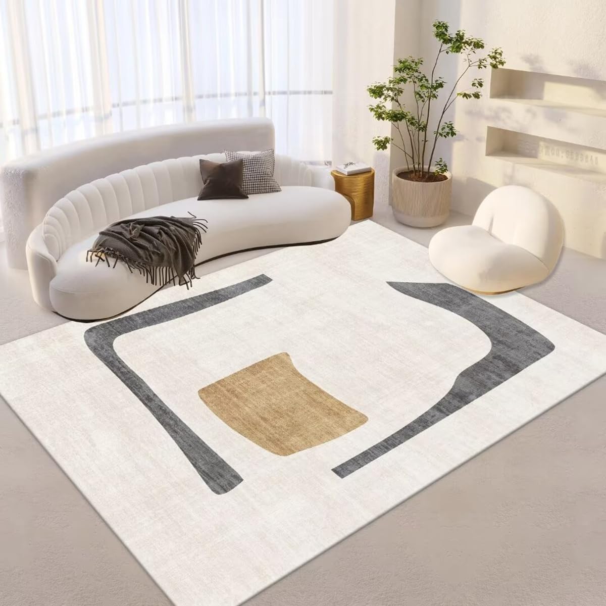 「Tuokus」ラグ カーペット 160×120cm ラグマット シャギーラグ 洗える ふわふわ 絨毯 厚手 3畳4畳5畳6畳 ホットカーペット&床暖房で使用可能 洗濯可 模造カシミアラグ 消臭 厚い滑り止め付き サラサラ イミテーションカシミア 模造カシミア TFYRj-300A