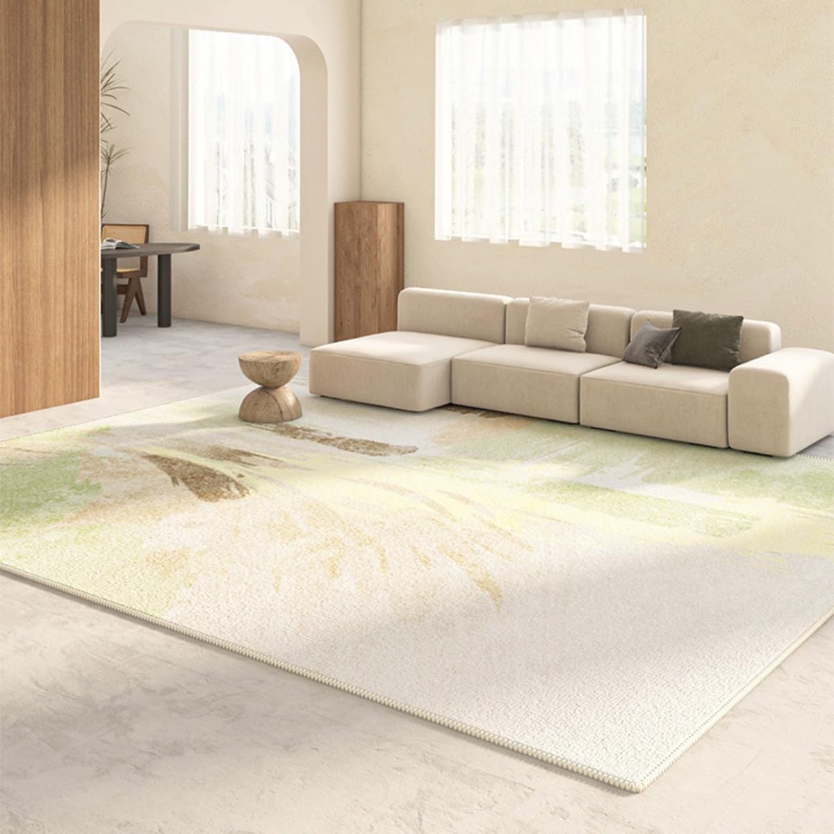 「Tuokus」ラグ カーペット 160×120cm ラグマット シャギーラグ 洗える ふわふわ 絨毯 厚手 3畳4畳5畳6畳 ホットカーペット&床暖房で使用可能 洗濯可 模造カシミアラグ 消臭 厚い滑り止め付き サラサラ イミテーションカシミア 模造カシミア TFYRj-295