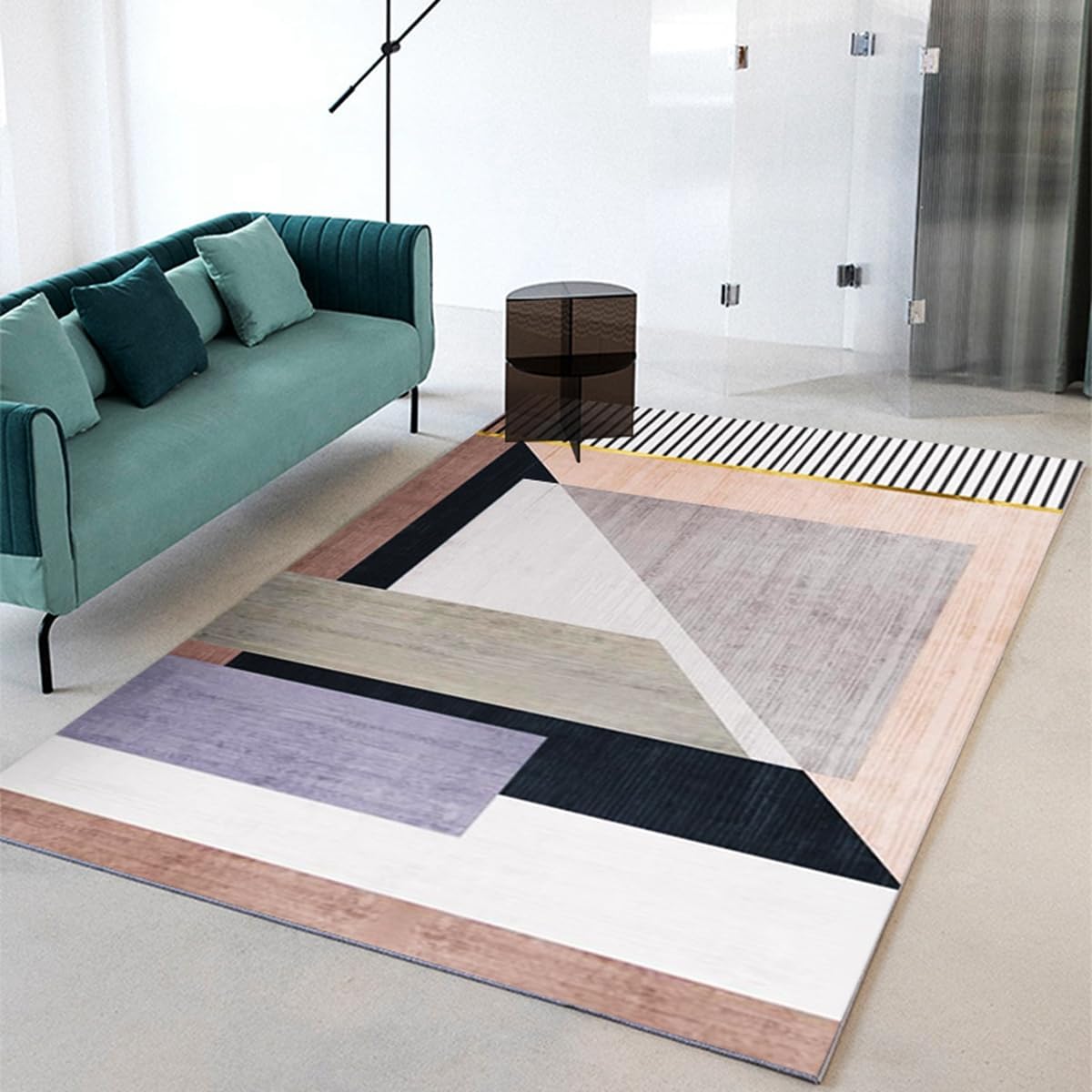 Frisence カーペット 120×160cm 洗える ラグ 滑り止め付き 防音・防寒・床暖房対応 ラグマット 折りたたみ コンパクト収納可能 おしゃれ ふわふわ 北欧風 リビング 寝室 子供部屋用 FRIDT63A