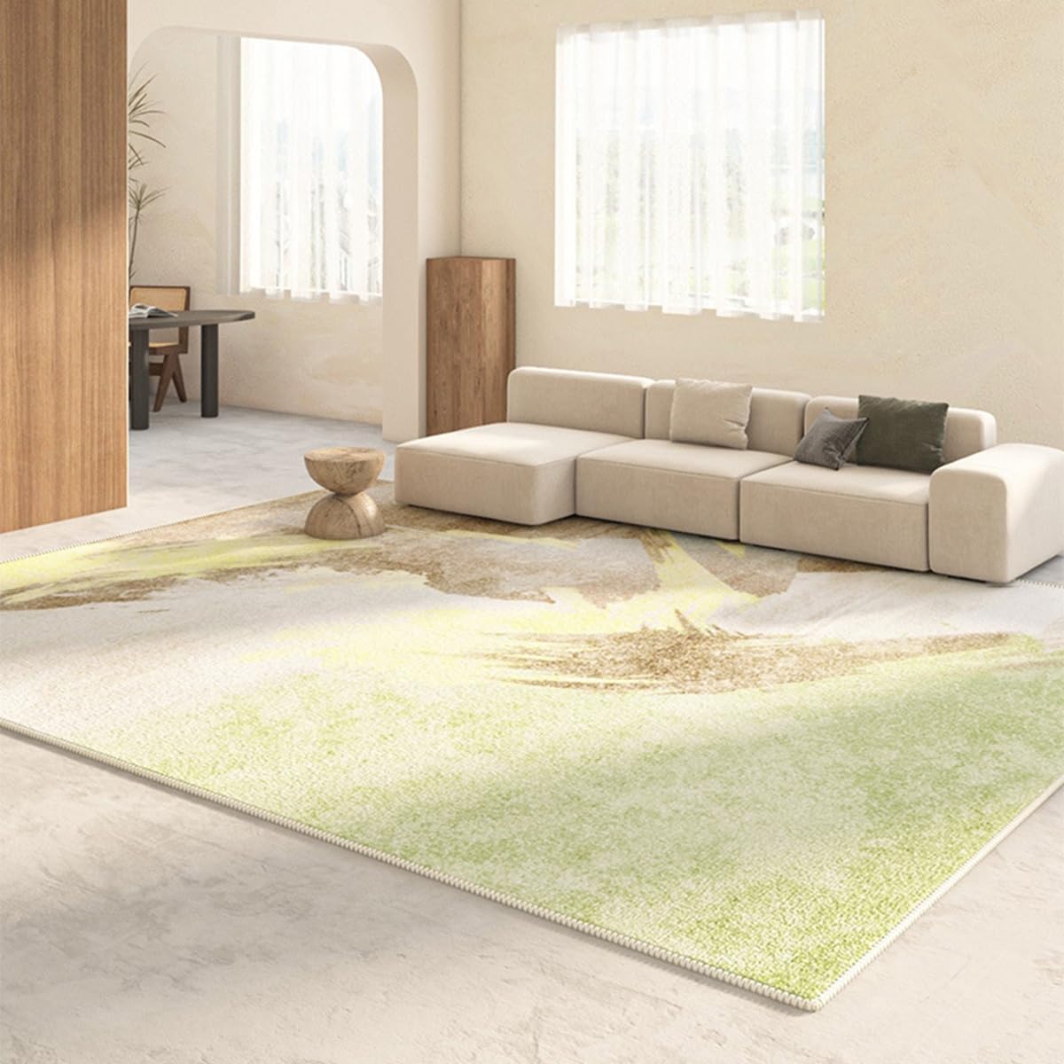 「Tuokus」ラグ カーペット 160×120cm ラグマット シャギーラグ 洗える ふわふわ 絨毯 厚手 3畳4畳5畳6畳 ホットカーペット&床暖房で使用可能 洗濯可 模造カシミアラグ 消臭 厚い滑り止め付き サラサラ イミテーションカシミア 模造カシミア TFYRj-295
