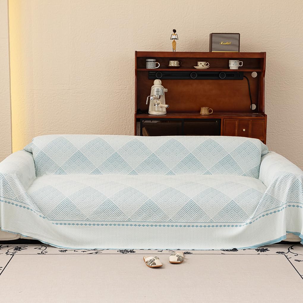 「ORRMALL」ソファーカバー 冷感 夏用 180×130cm ひんやり アイスシルク 接触冷感 涼しく快適 通気性 速乾 洗える 滑り止め付き ソファーシーツ 1人掛け 2人掛け 3人掛け L字対応 北欧風 無地 おしゃれ 防塵 汚れ防止 ペット対策 ソファ保護 柔らかい 清潔感 リビング用 ORRSofa01 ORRSofa05