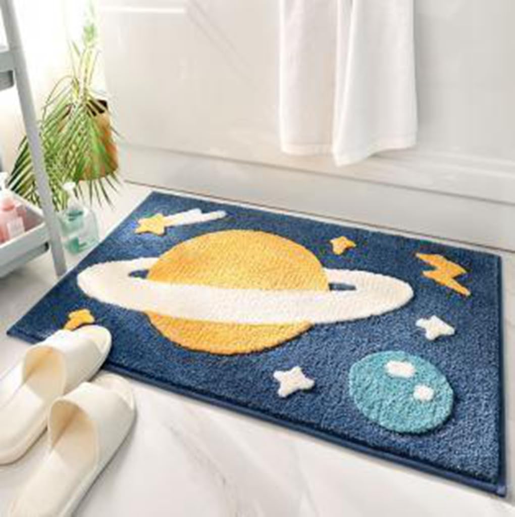 バスマット 40×60cm 吸水速乾 ふわふわ マイクロファイバー 滑り止め付き 抗菌防臭 厚手 洗濯機対応 乾きやすい お風呂マット 脱衣所 洗面所用 おしゃれ 北欧風 ORYSD47