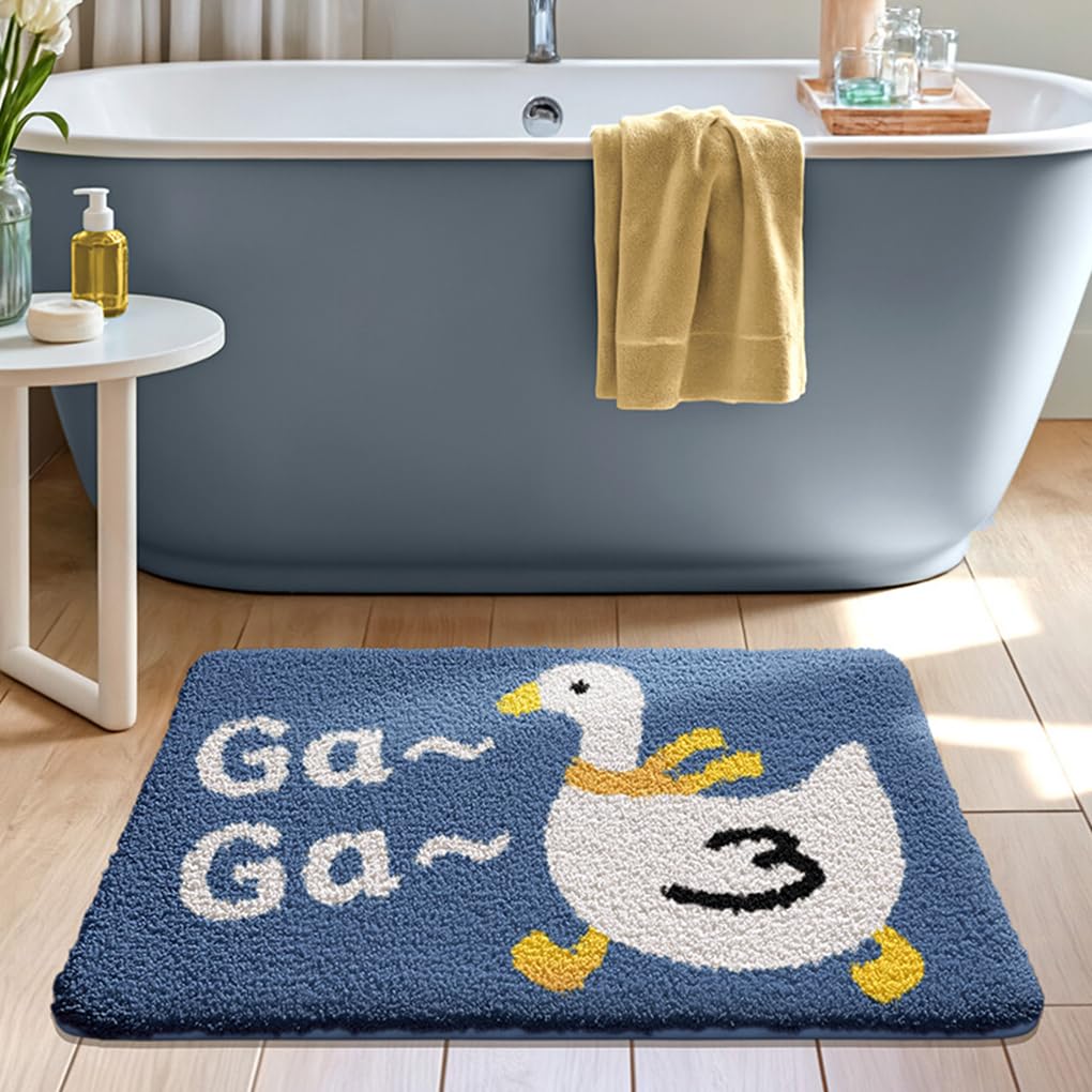 バスマット 40×60cm 吸水速乾 ふわふわ マイクロファイバー 滑り止め付き 抗菌防臭 厚手 洗濯機対応 乾きやすい お風呂マット 脱衣所 洗面所用 おしゃれ 北欧風 ORYSD140