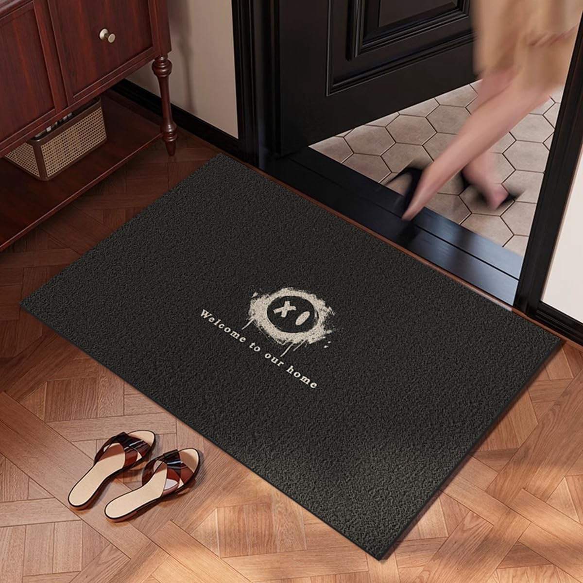 「Tuokus」玄関マット ドアマット 泥落としマット フロアマット マット キッチンマット タイルカーペット 床マット 屋外 滑り止め 耐磨耗性 速乾 吸水 洗える 店舗 飲食店 オフィス 事務所 XGDianj69 45*75cm