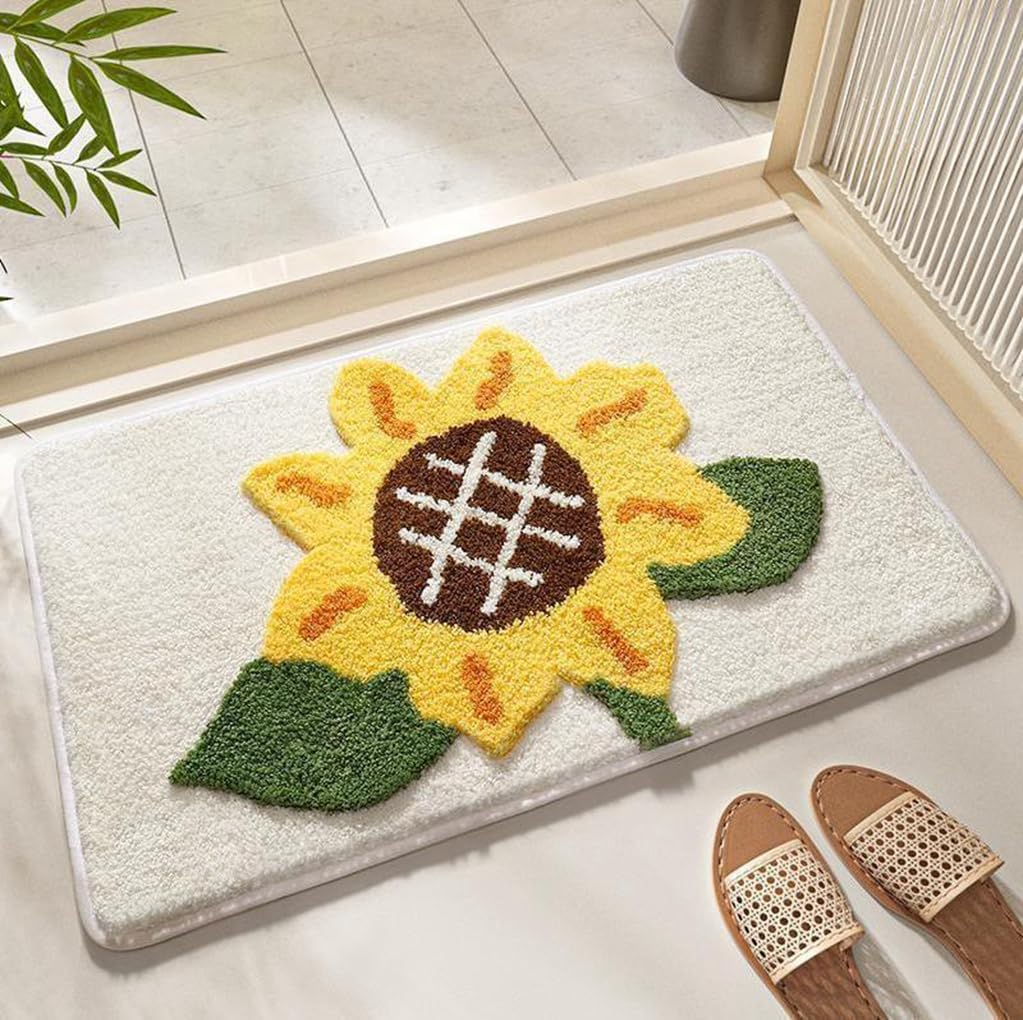 バスマット 40×60cm 吸水速乾 ふわふわ マイクロファイバー 滑り止め付き 抗菌防臭 厚手 洗濯機対応 乾きやすい お風呂マット 脱衣所 洗面所用 おしゃれ 北欧風 ORYSD81