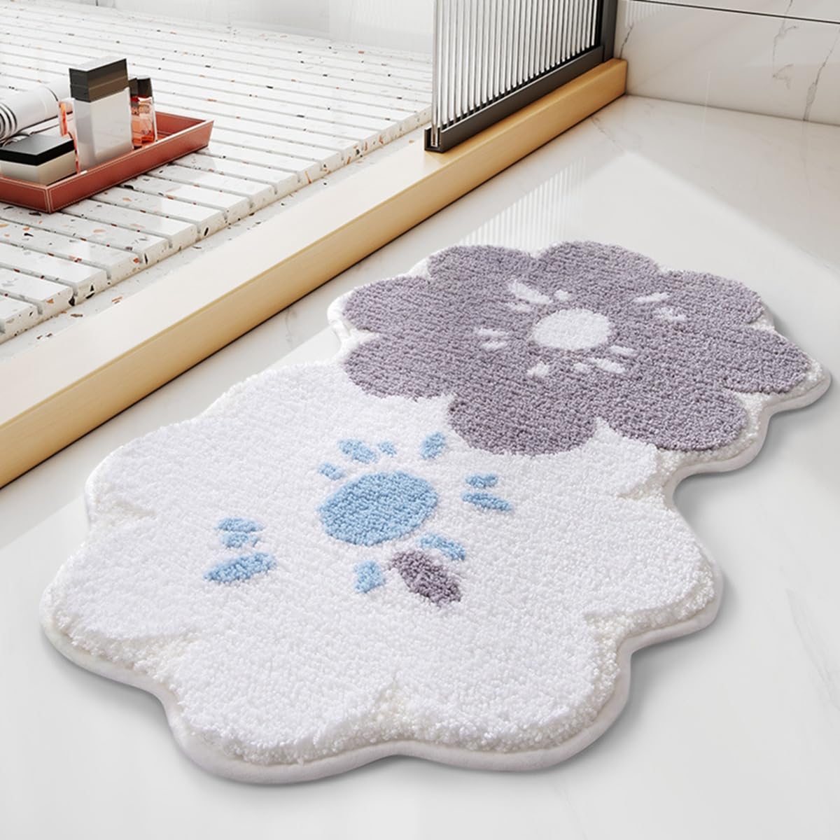 バスマット 60×40cm お風呂マット 速乾 洗える 抗菌防臭 大判 ソフト おしゃれ マイクロファイバー タオル地 安い 厚手 ORYSD28