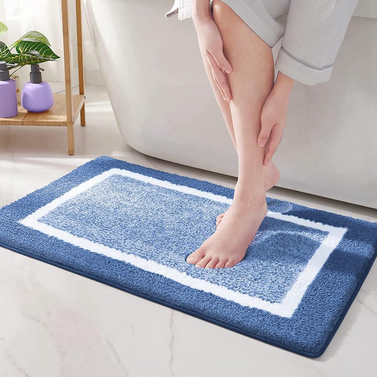 Tuokus」バスマット 60×40cm 足拭きマット お風呂マット 玄関マット