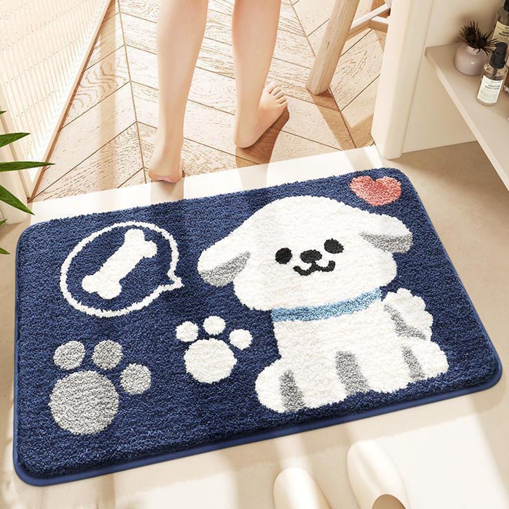 バスマット 50×80cm 吸水速乾 ふわふわ マイクロファイバー 滑り止め付き 抗菌防臭 厚手 洗濯機対応 乾きやすい お風呂マット 脱衣所 洗面所用 おしゃれ 北欧風 ORYSD99