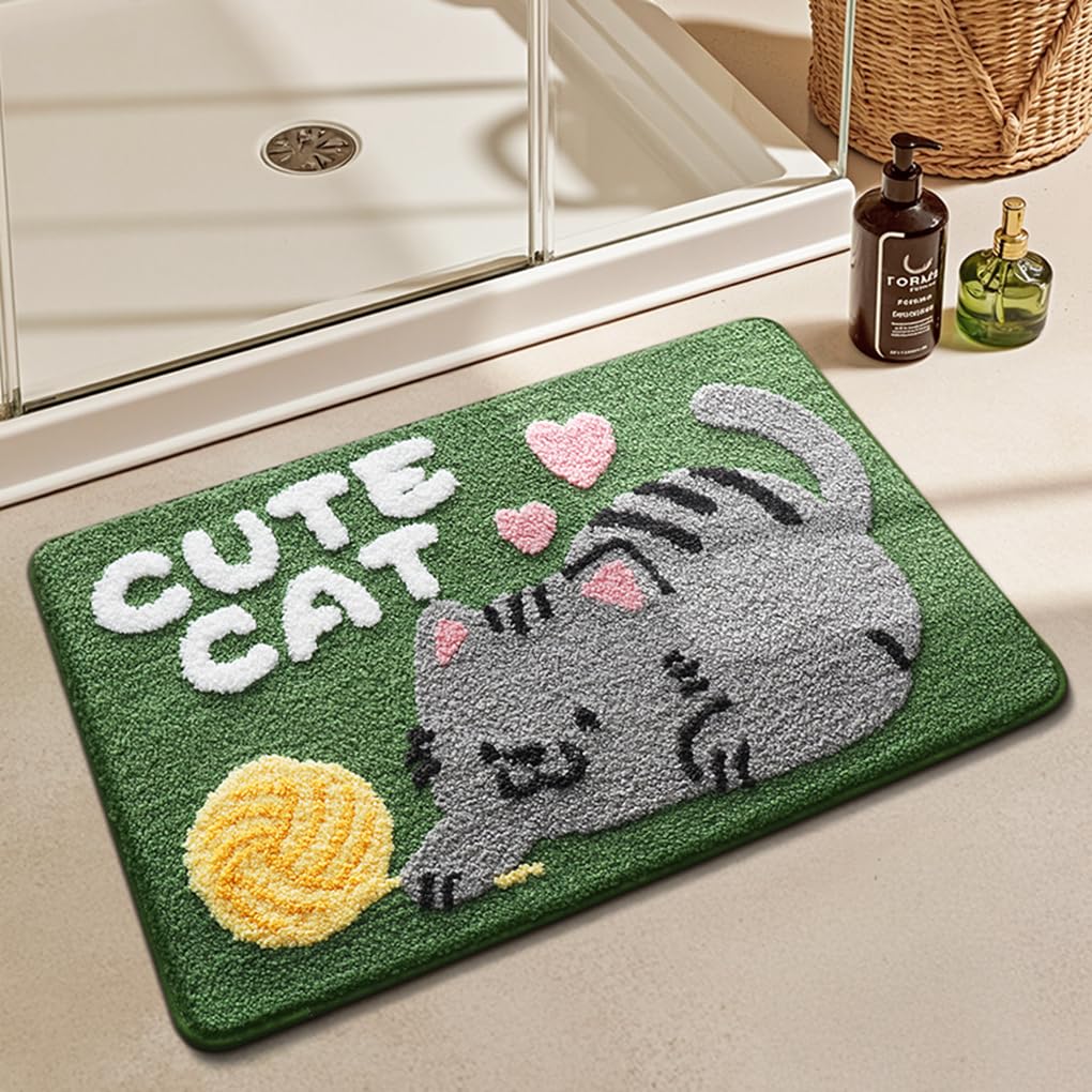 バスマット 50×75cm 吸水速乾 ふわふわ マイクロファイバー 滑り止め付き 抗菌防臭 厚手 洗濯機対応 乾きやすい お風呂マット 脱衣所 洗面所用 おしゃれ 北欧風 ORYSD151