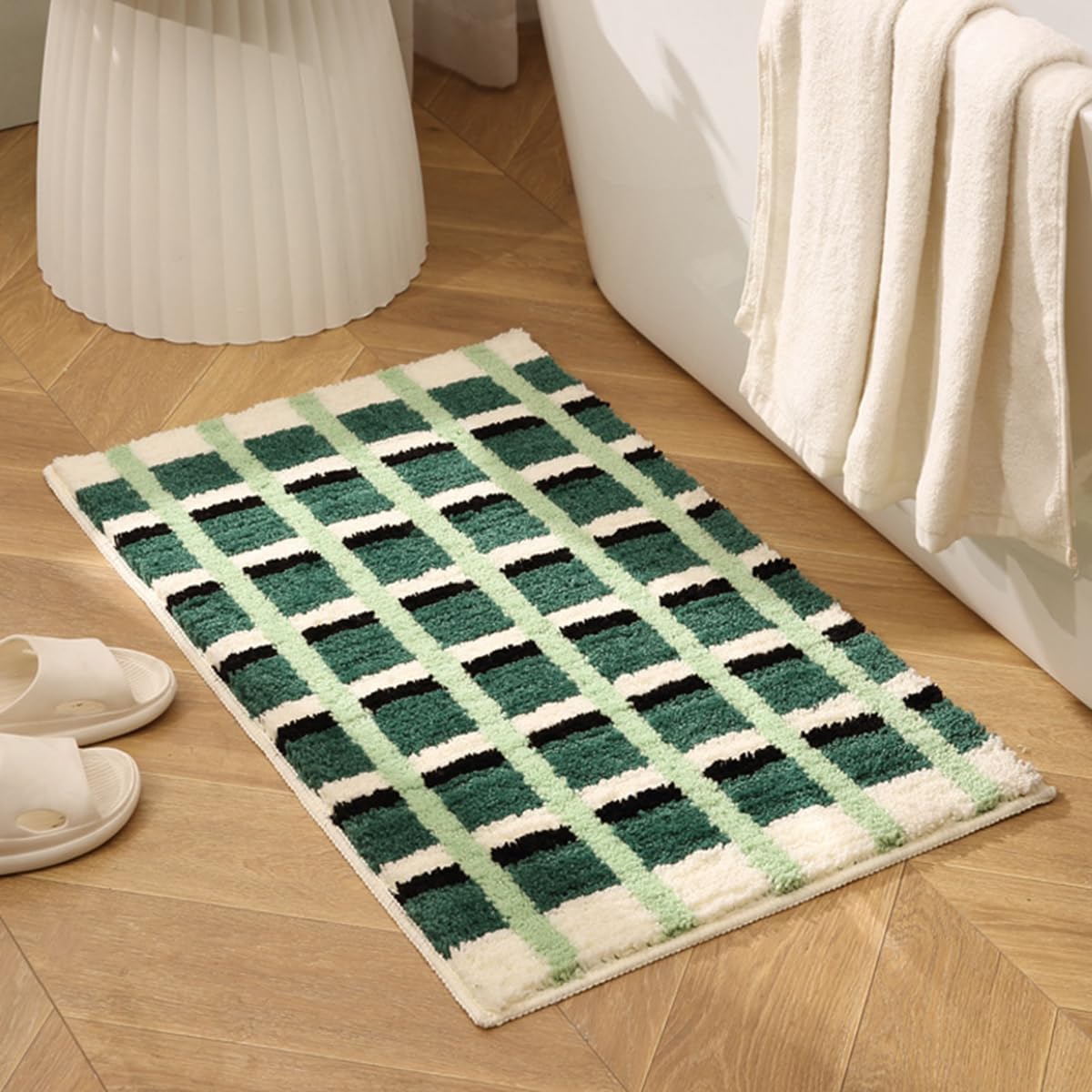 バスマット 60×40cm お風呂マット 速乾 洗える 抗菌防臭 大判 ソフト おしゃれ マイクロファイバー タオル地 安い 厚手 ORYSD13A