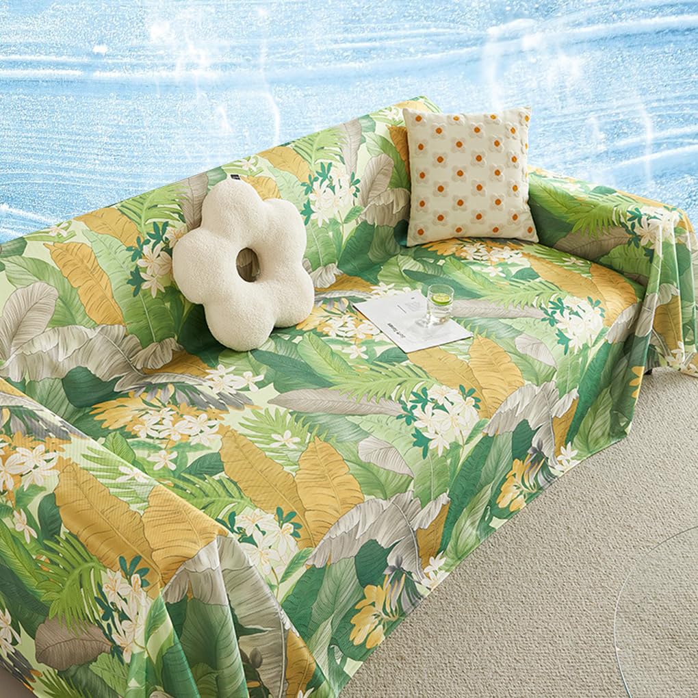 「ORRMALL」ソファーカバー 冷感 夏用 180×130cm ひんやり アイスシルク 接触冷感 涼しく快適 通気性 速乾 洗える 滑り止め付き ソファーシーツ 1人掛け 2人掛け 3人掛け L字対応 北欧風 無地 おしゃれ 防塵 汚れ防止 ペット対策 ソファ保護 柔らかい 清潔感 リビング用 ORRSofa34