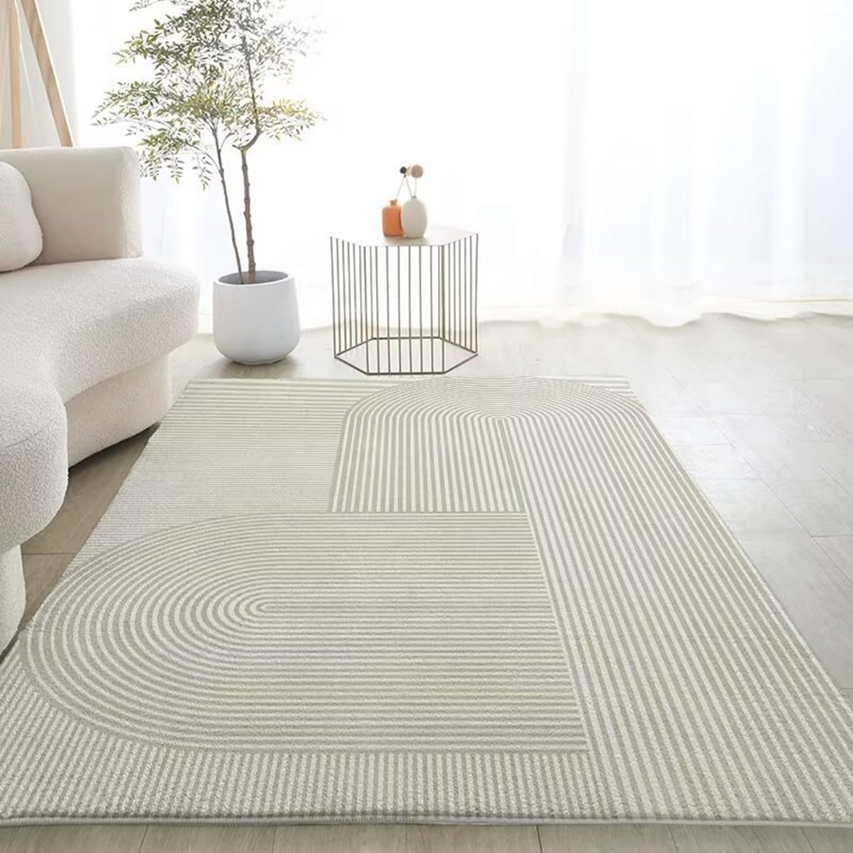 Frisence カーペット 120×160cm 洗える ラグ 滑り止め付き 防音・防寒・床暖房対応 ラグマット 折りたたみ コンパクト収納可能 おしゃれ ふわふわ 北欧風 リビング 寝室 子供部屋用 FRIDT73