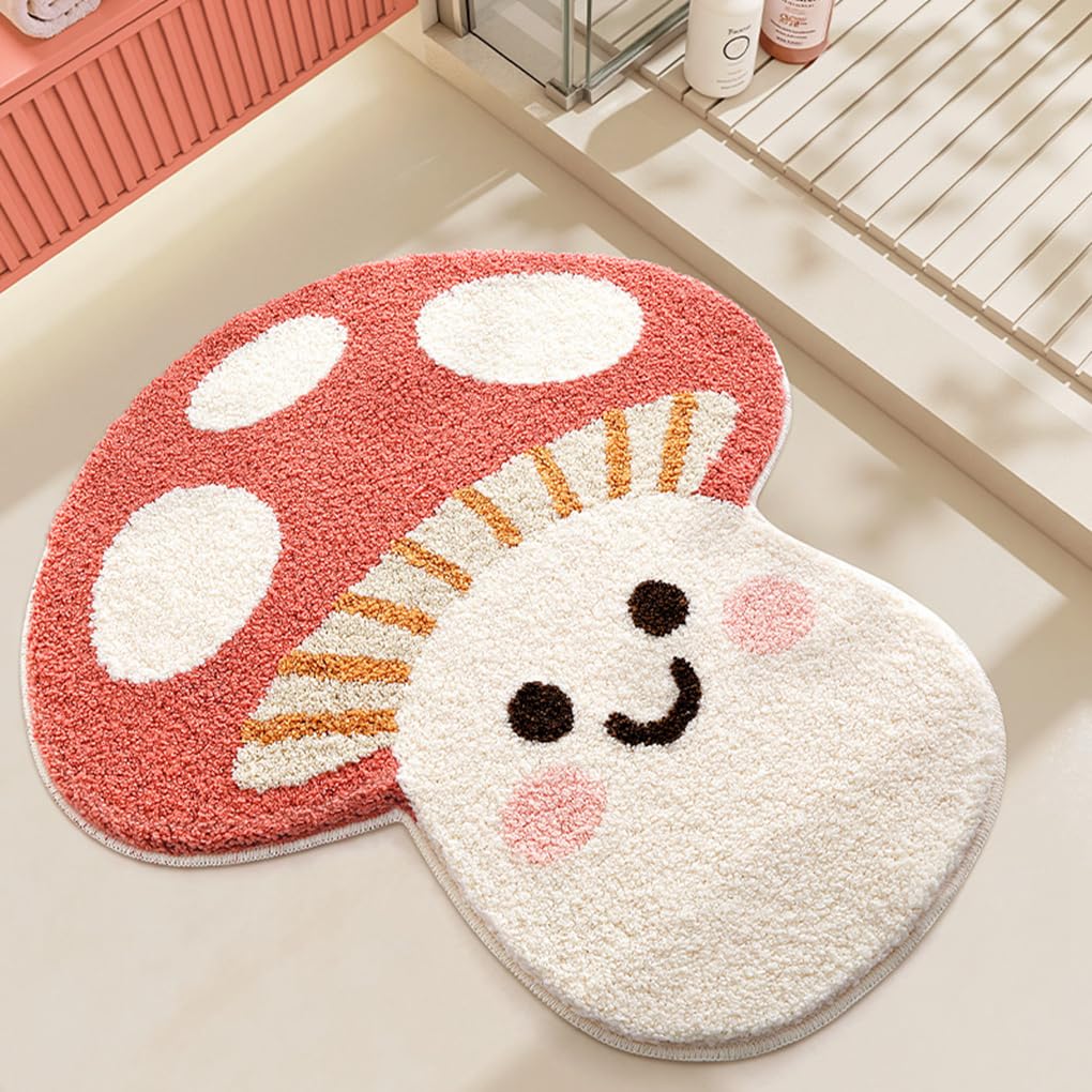 バスマット 57×66cm 吸水速乾 ふわふわ マイクロファイバー 滑り止め付き 抗菌防臭 厚手 洗濯機対応 乾きやすい お風呂マット 脱衣所 洗面所用 おしゃれ 北欧風 ORYSD153